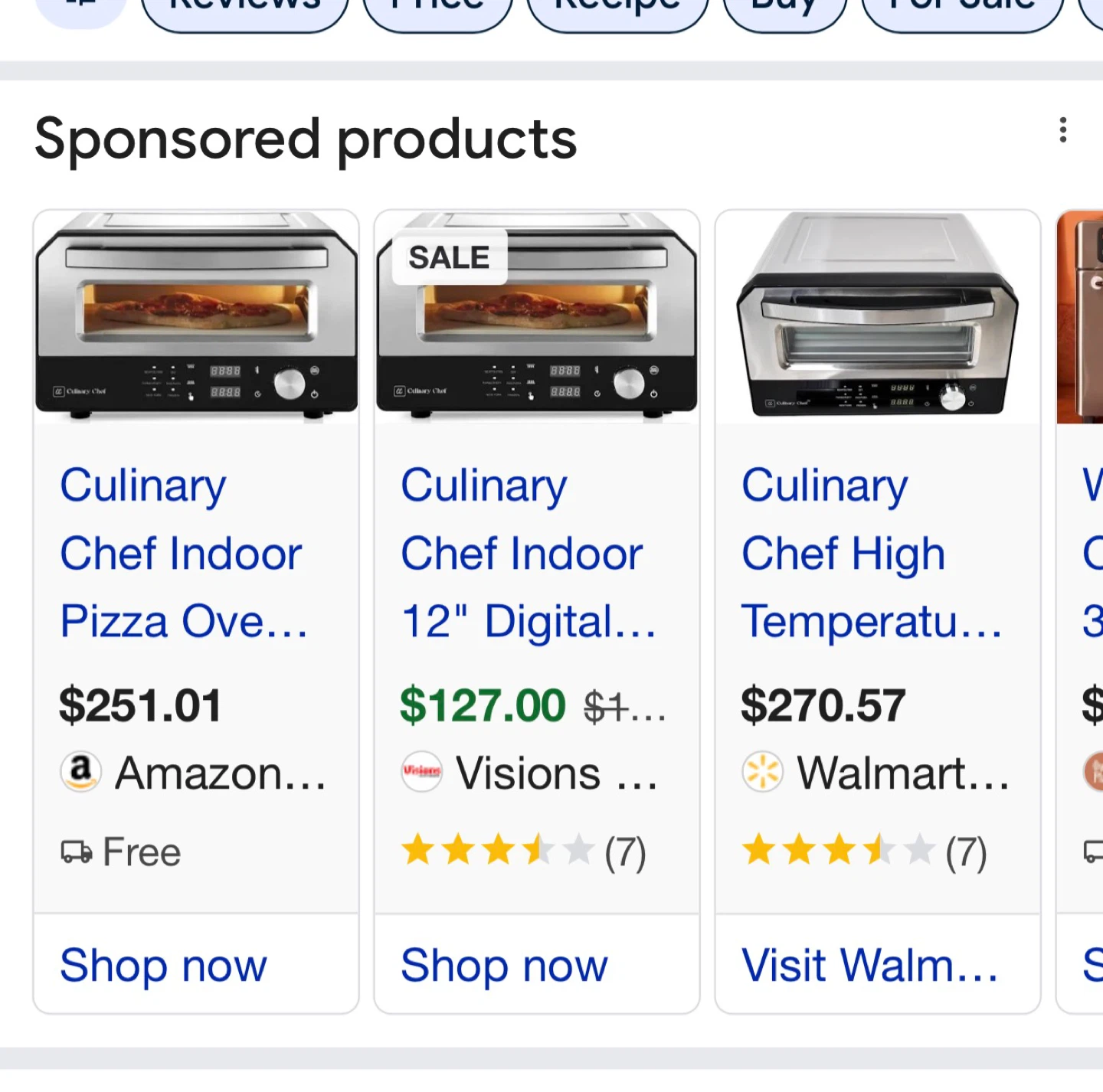 Culinary Chef Indoor Pizza Oven - 12 Inch