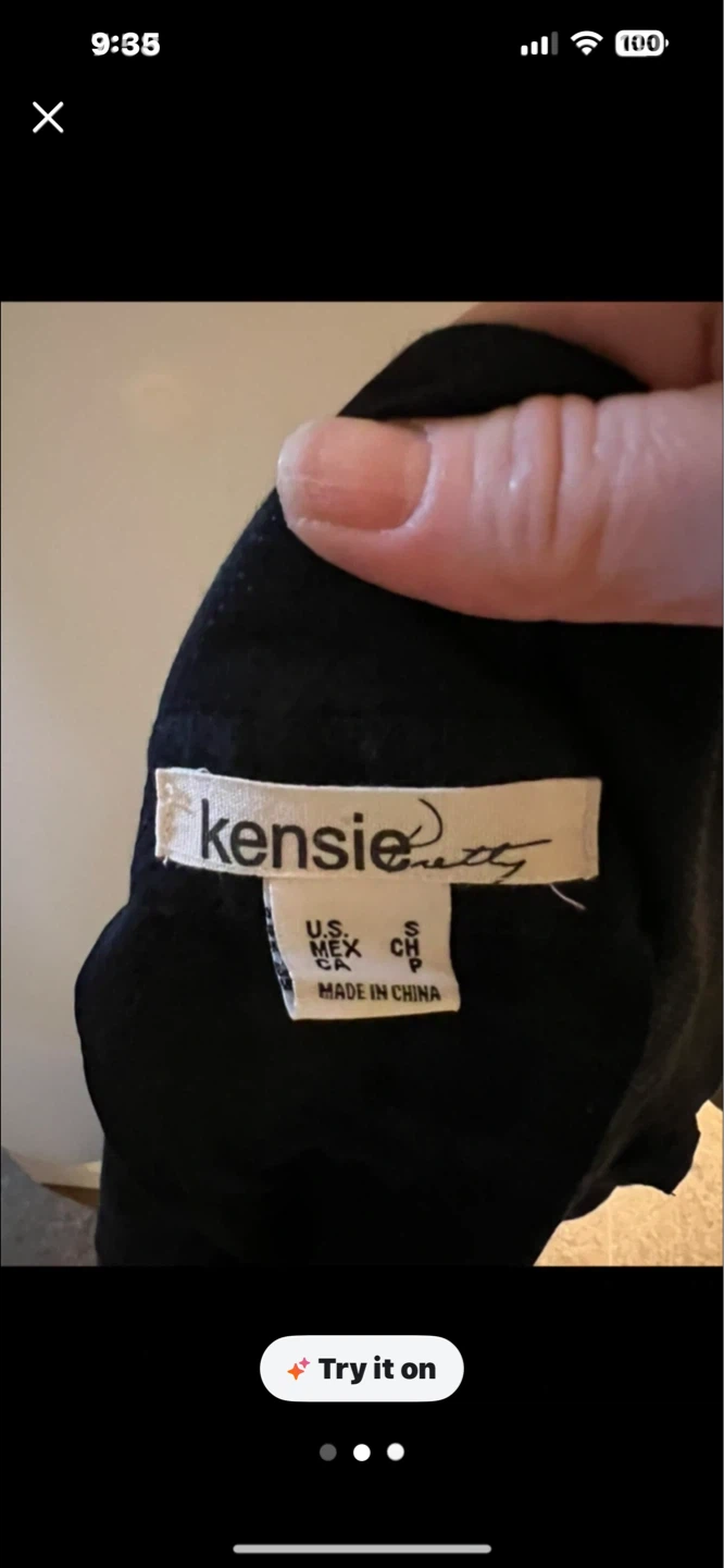 Kensie Pretty Black Button-Up Shirt Dress Size S - photo 2