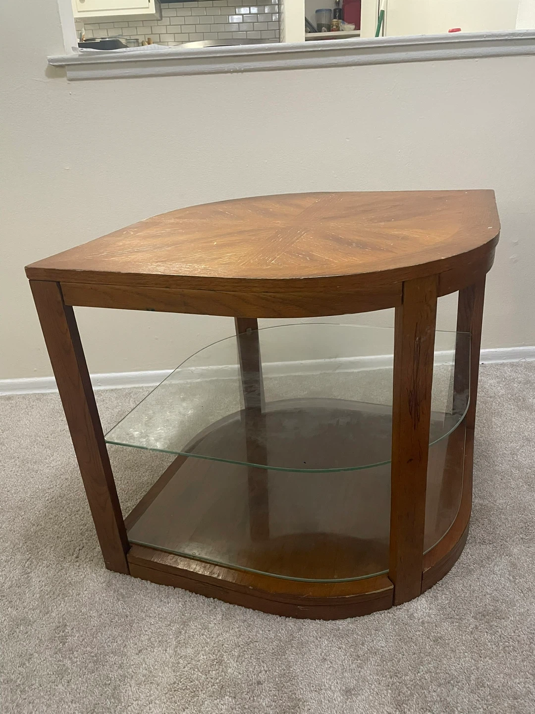 Corner Accent Table with Glass Shelves - photo 3