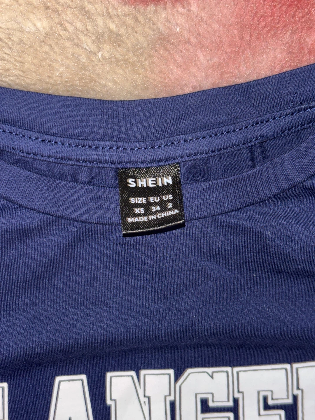 Shein Navy Blue "Los Angeles 1998" Cropped T-Shirt - photo 3