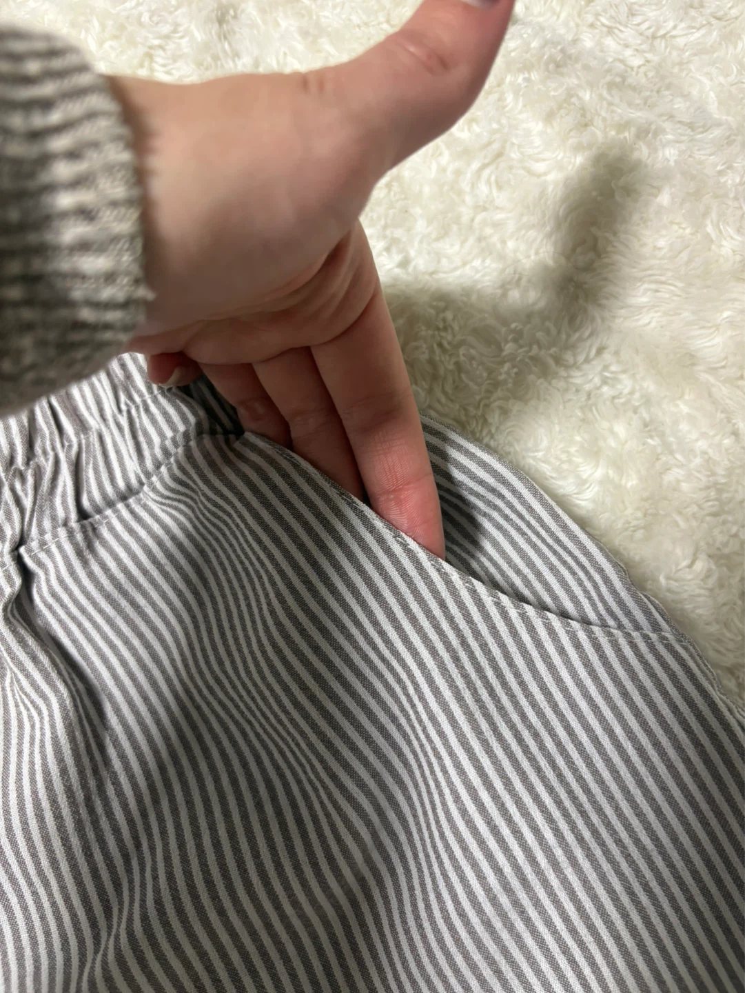 🩵🤍striped sleep shorts - photo 2