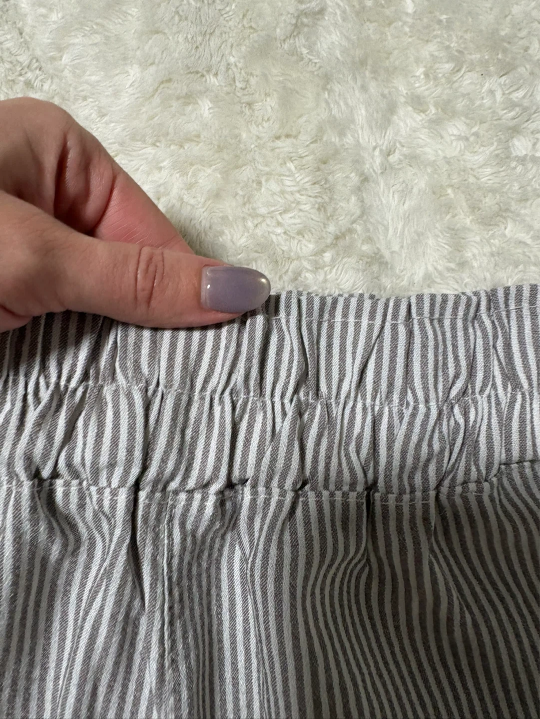 🩵🤍striped sleep shorts - photo 3