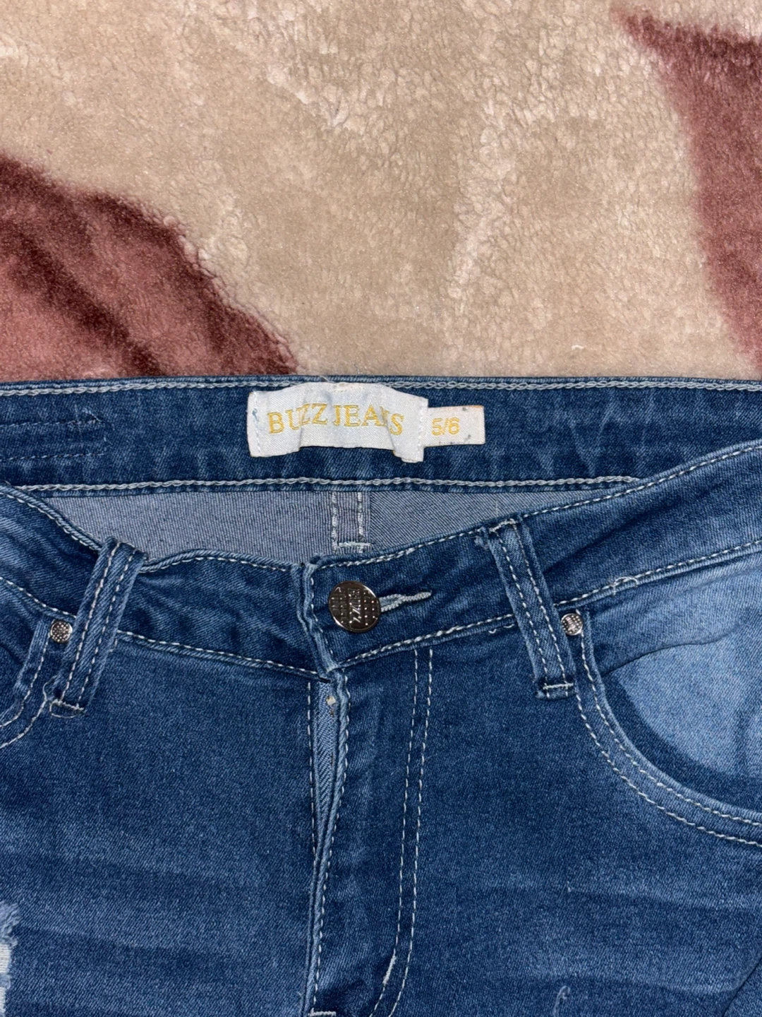 BUZZJEANS Distressed Blue Denim Jeans Size 5/6 - photo 3