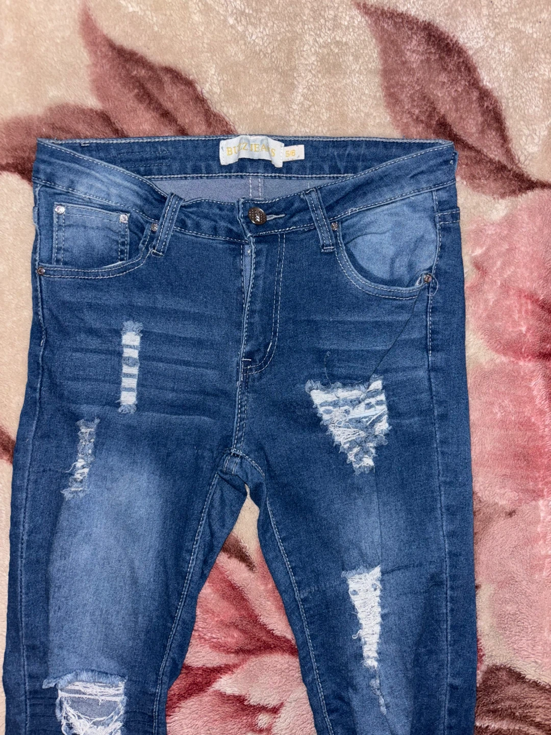 BUZZJEANS Distressed Blue Denim Jeans Size 5/6 - photo 2