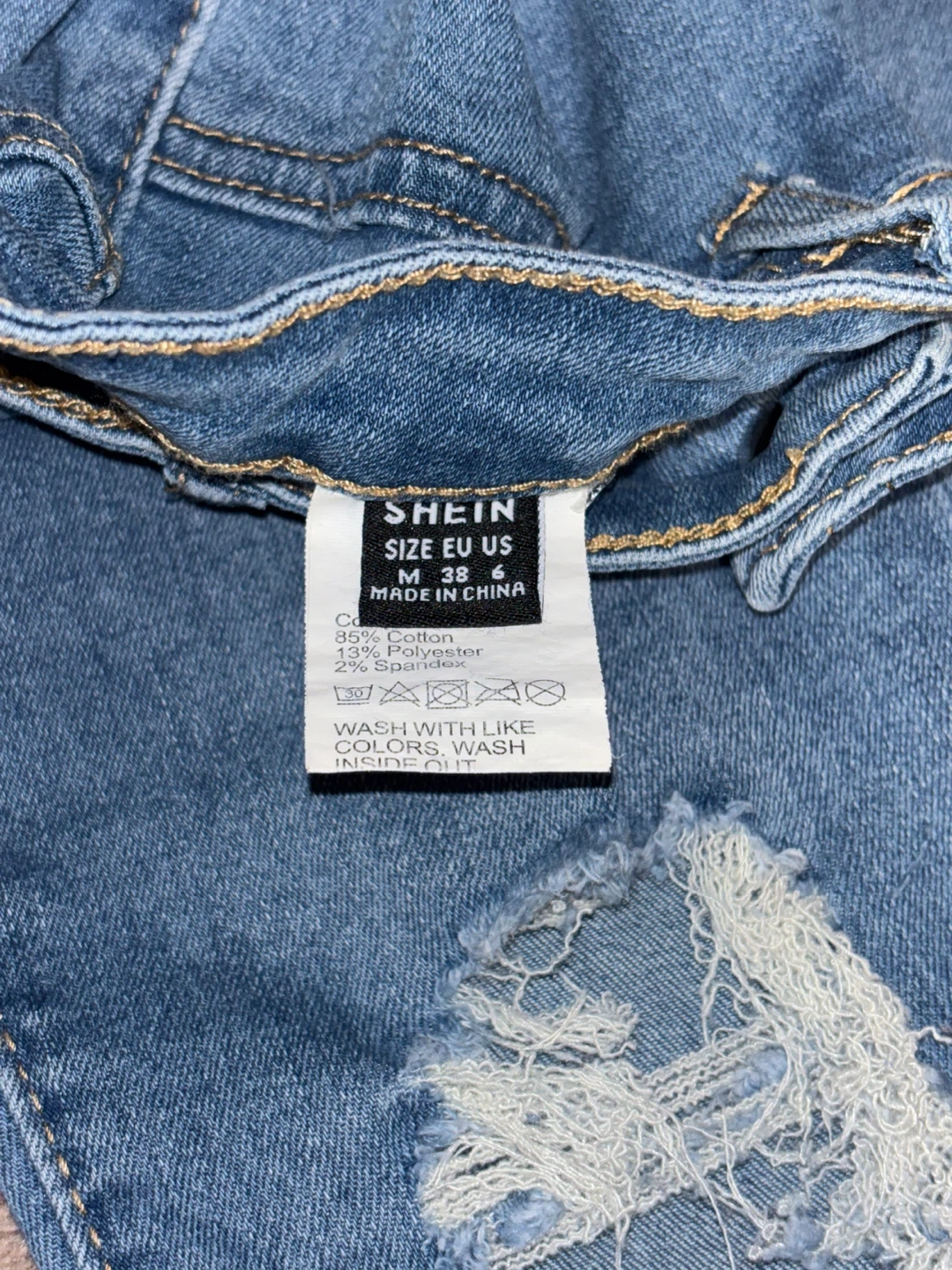 SHEIN Ripped High-Waisted Jeans - Size M - photo 3