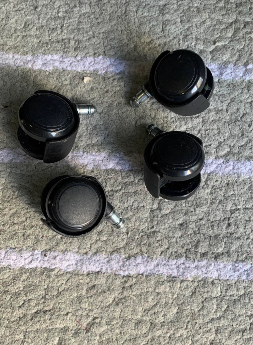 Set of 4 Black Office Chair Casters