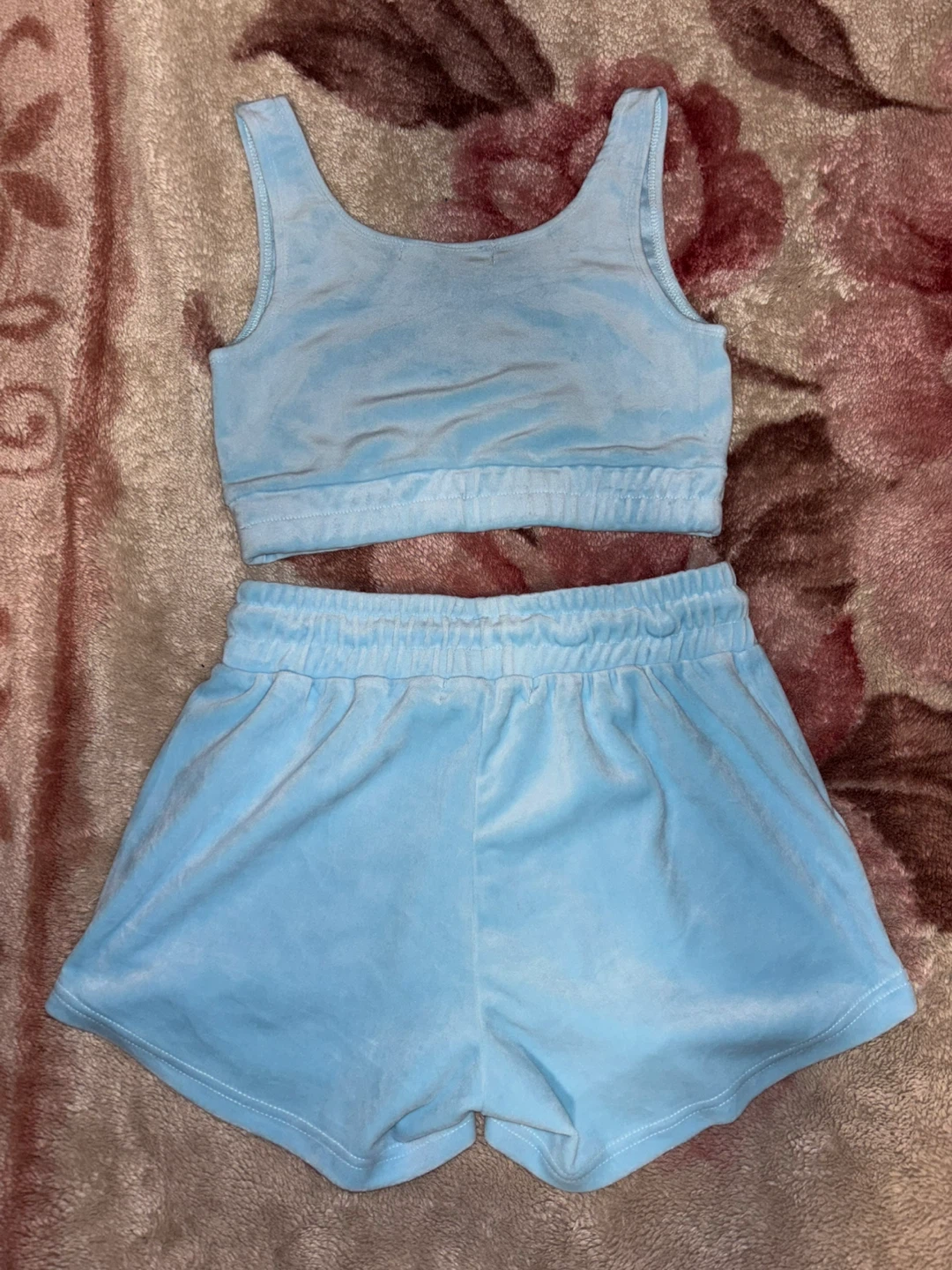 Roma Concept by Rosee Velour Lounge Set - Blue, Size S - photo 2
