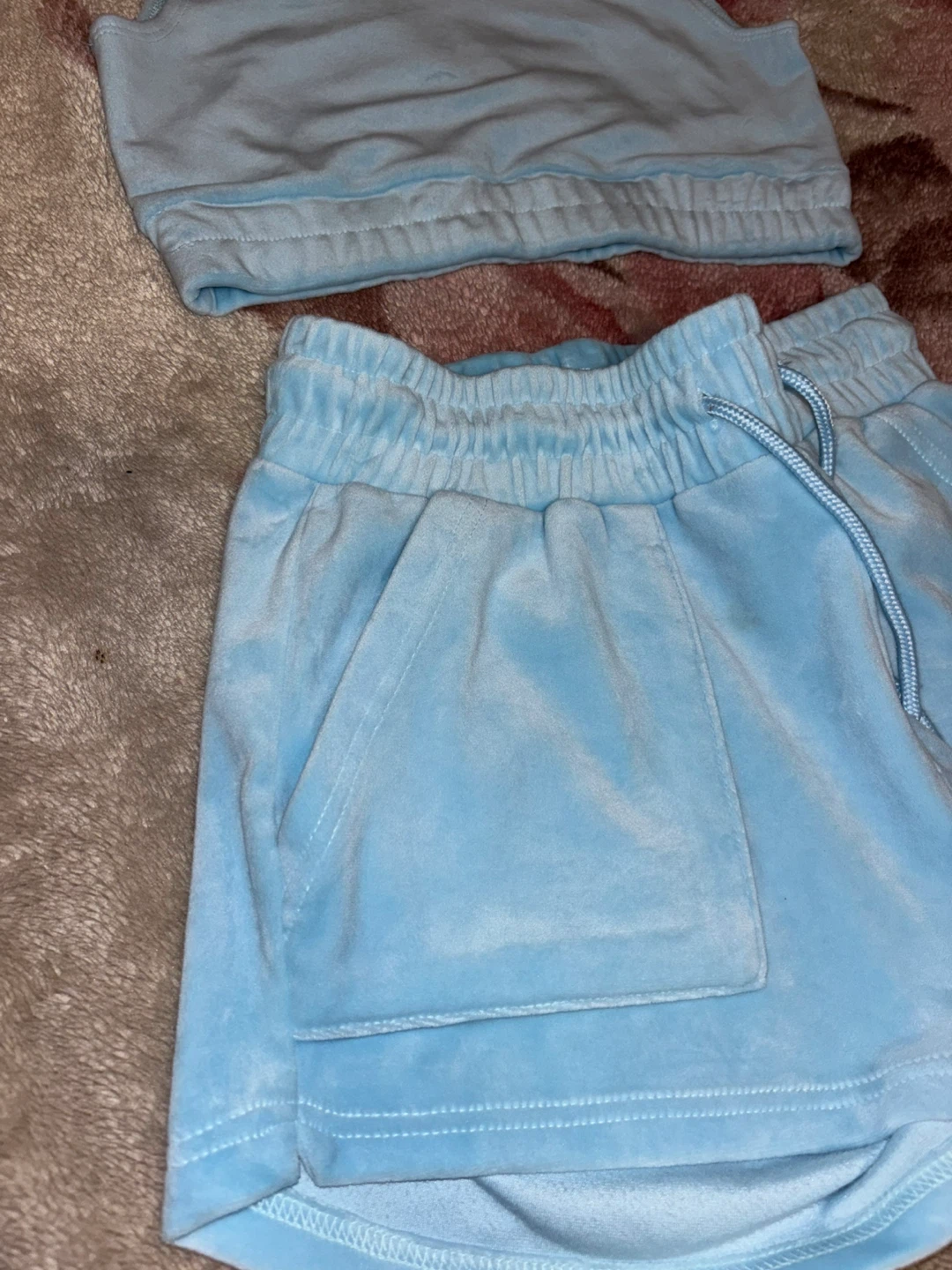 Roma Concept by Rosee Velour Lounge Set - Blue, Size S - photo 4