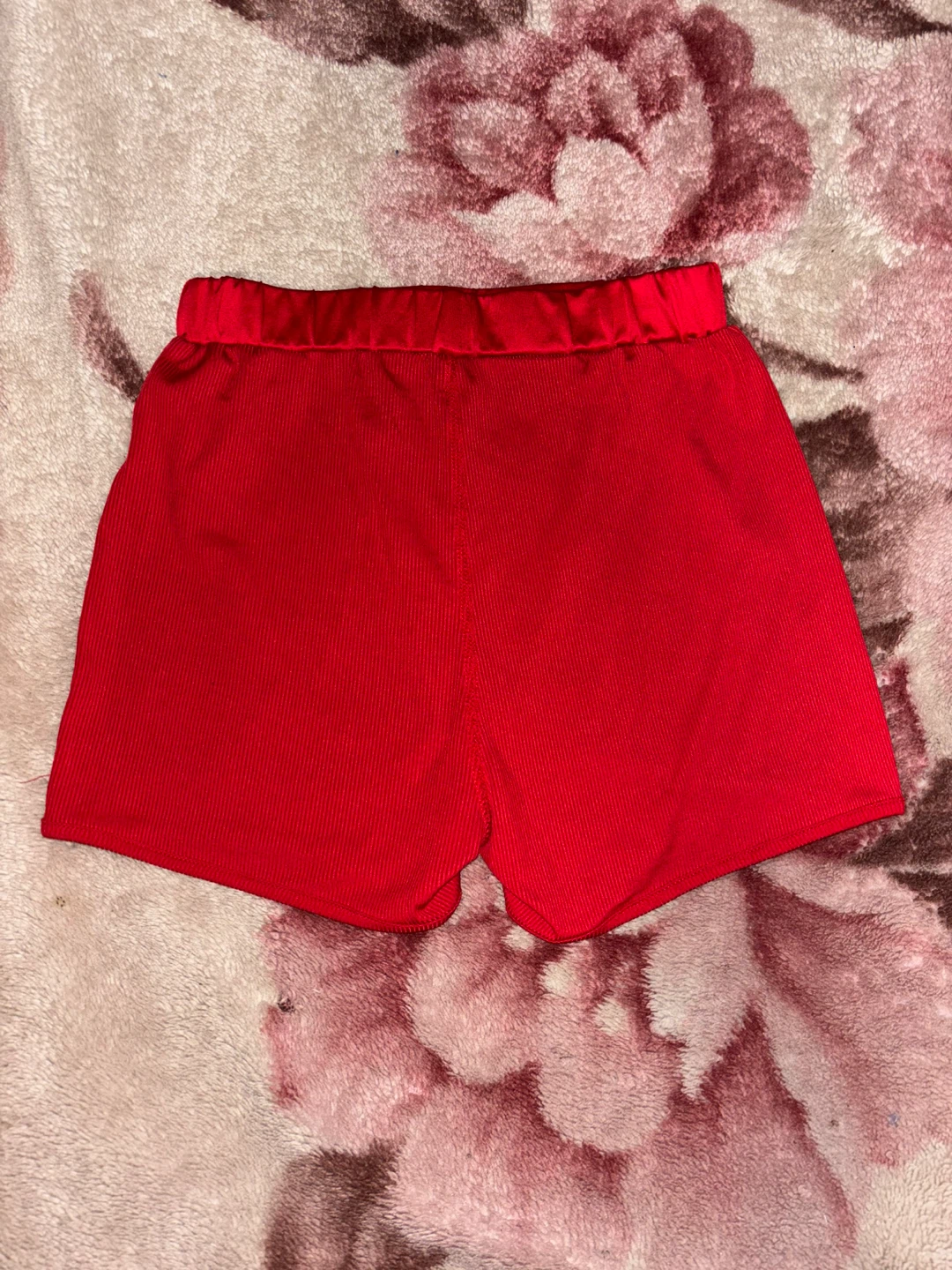 SHEIN Red Ribbed Shorts Size S - photo 2