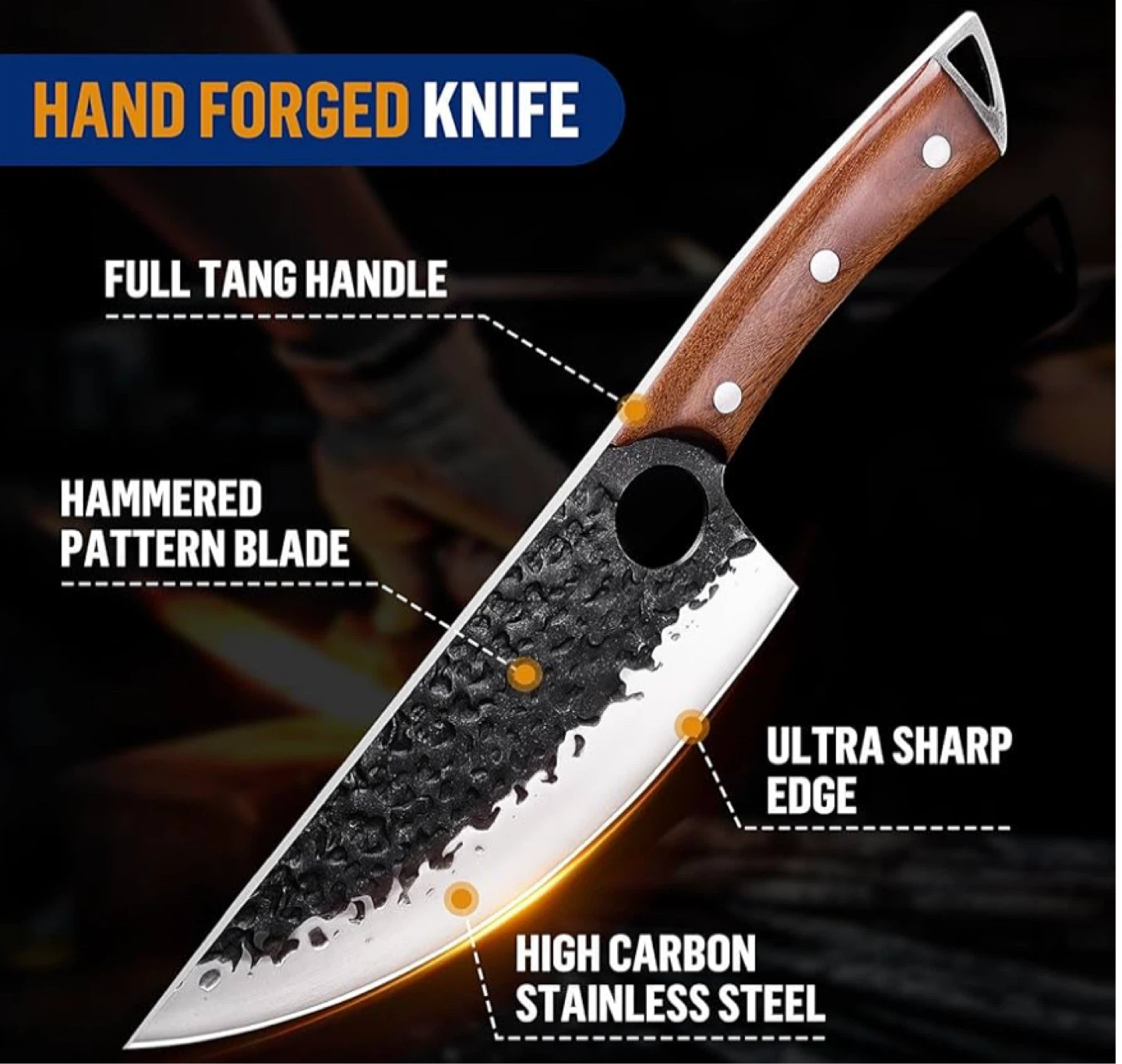 Premium Kitchen Knife Set - 4 Piece Hand Forged - photo 3