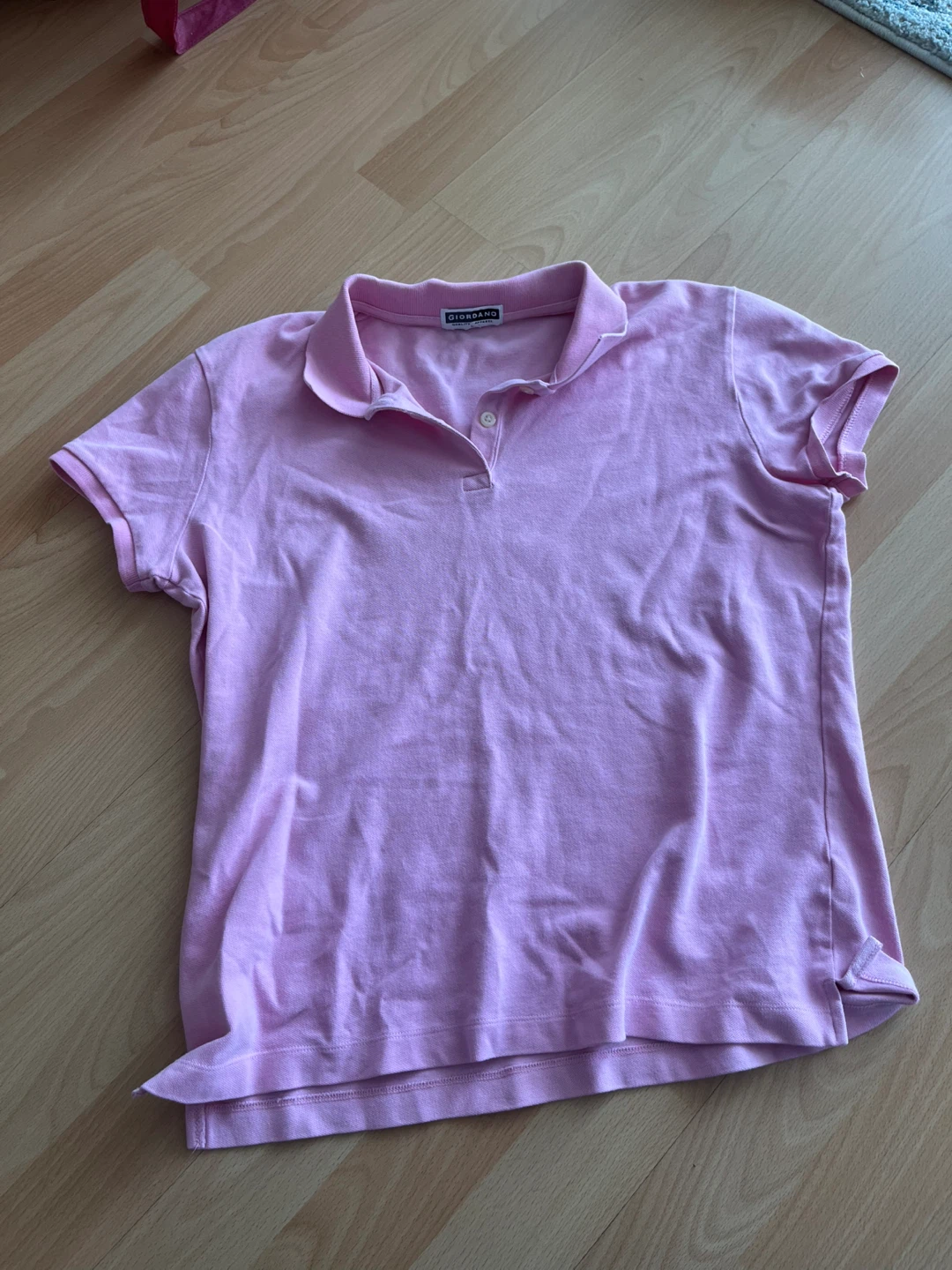 Pink button up shirt