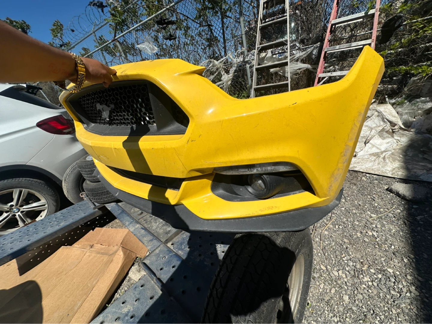 2015-2017  Yellow Ford Mustang GT Front Bumper - photo 3