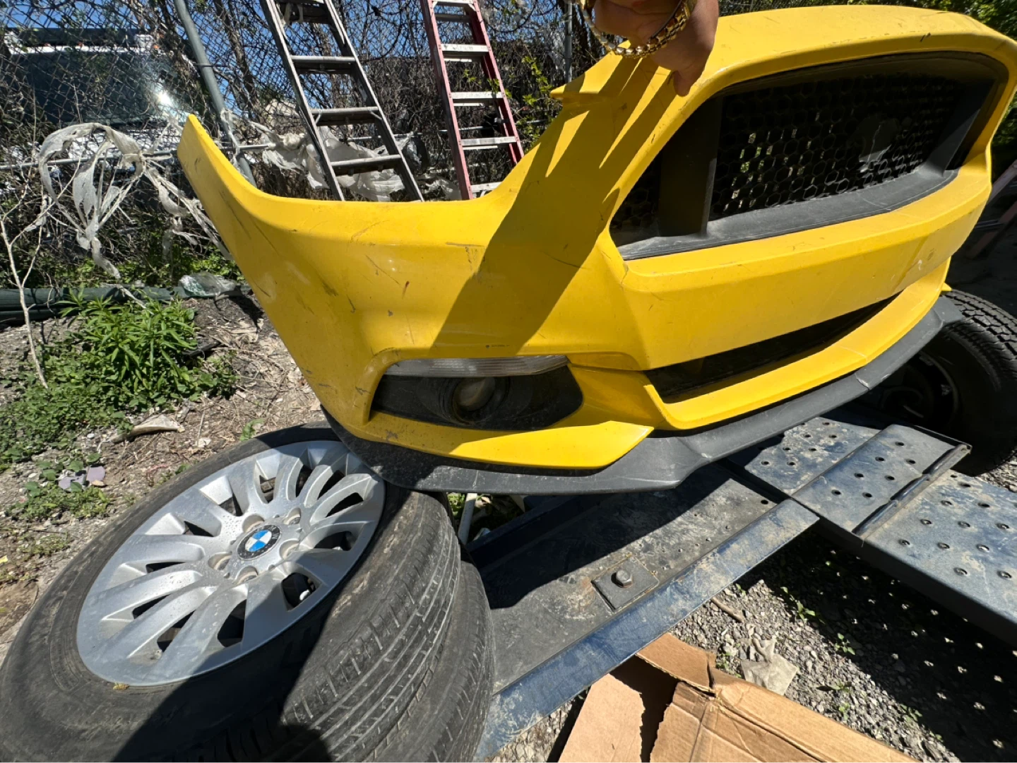 2015-2017  Yellow Ford Mustang GT Front Bumper - photo 2