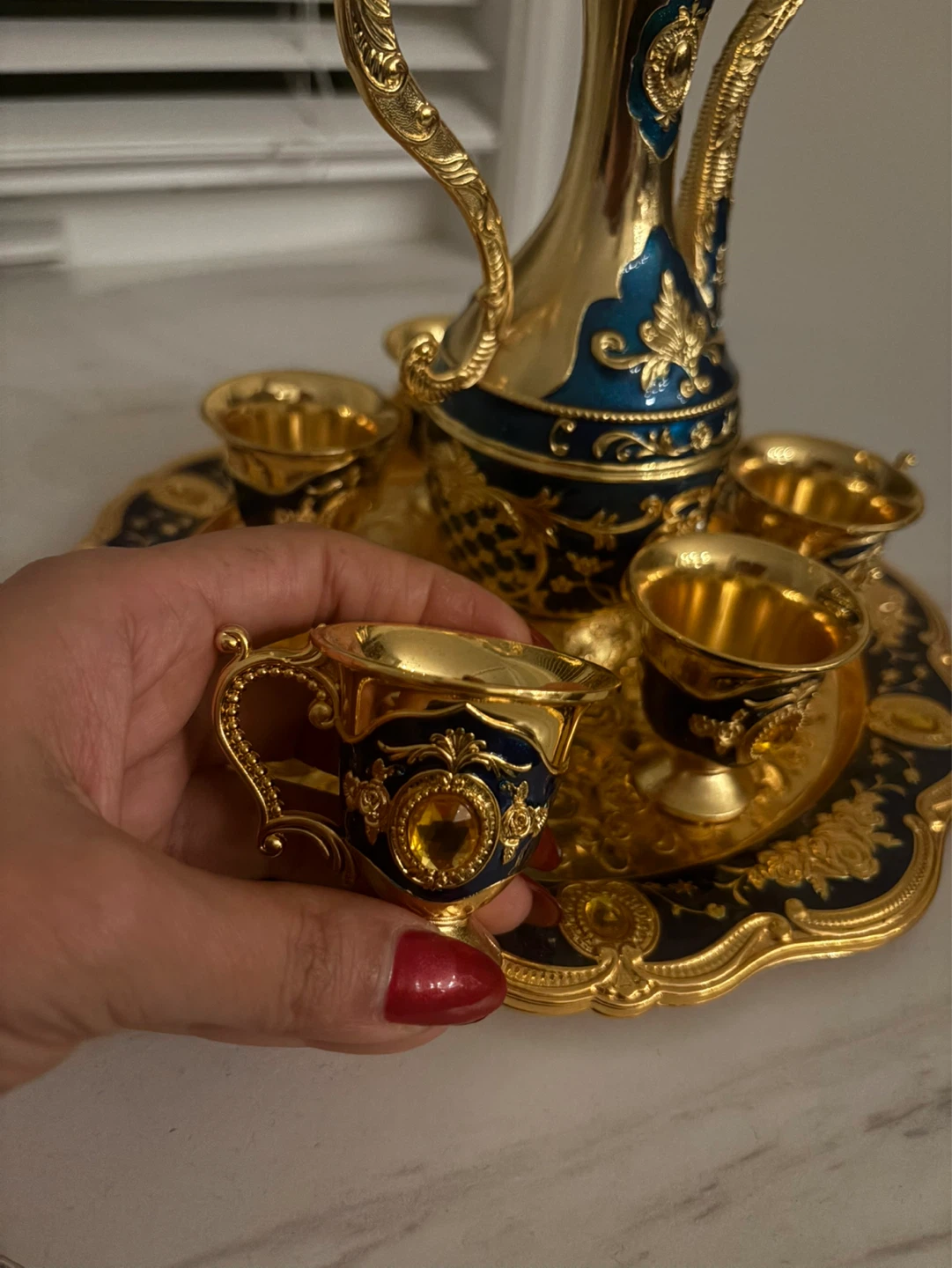 Decorative Coffee Set with Tray - photo 2