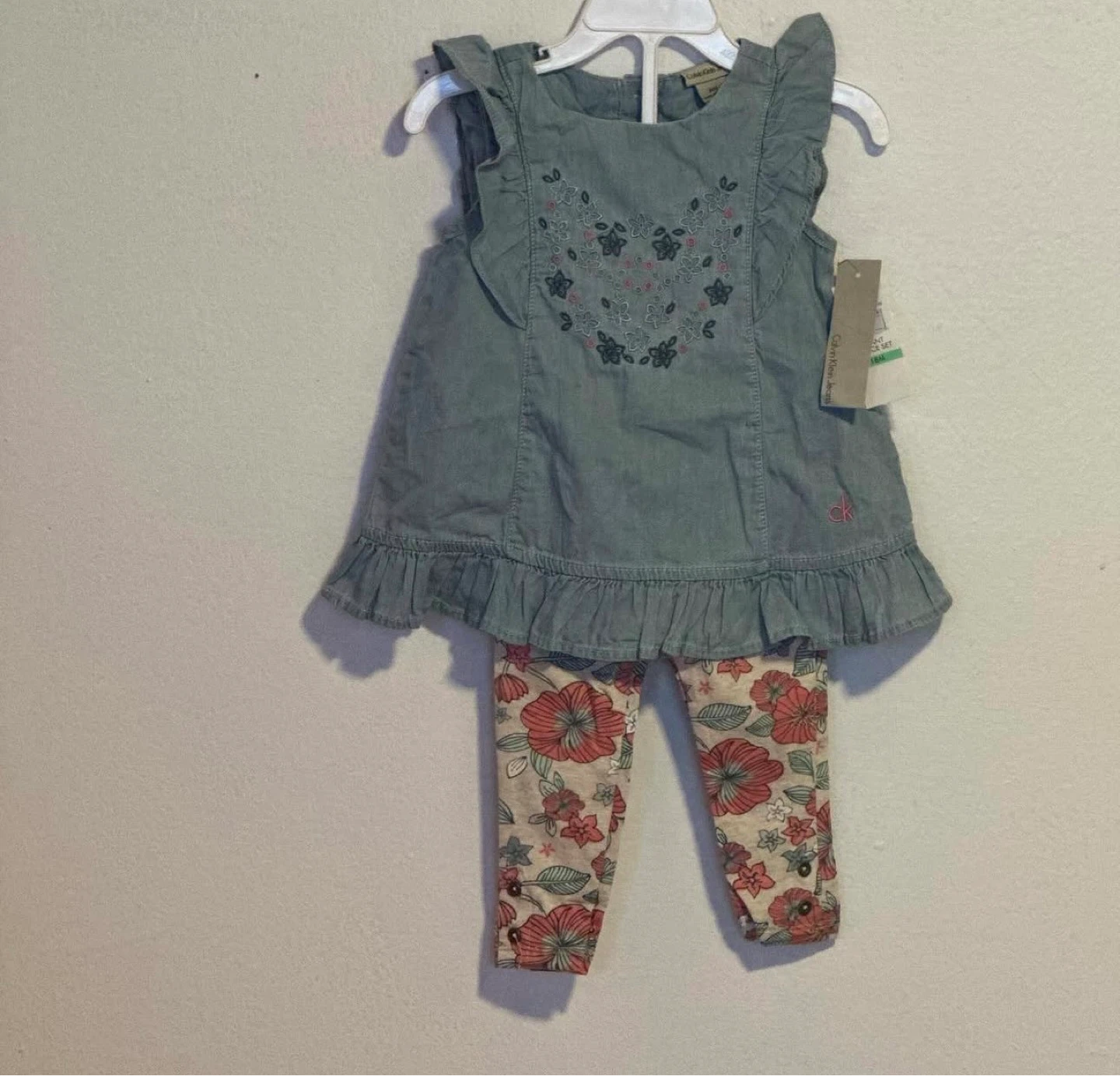 GIRLS 2PC  LEGGINGS SUITE (SIZE:18 MONTHS)