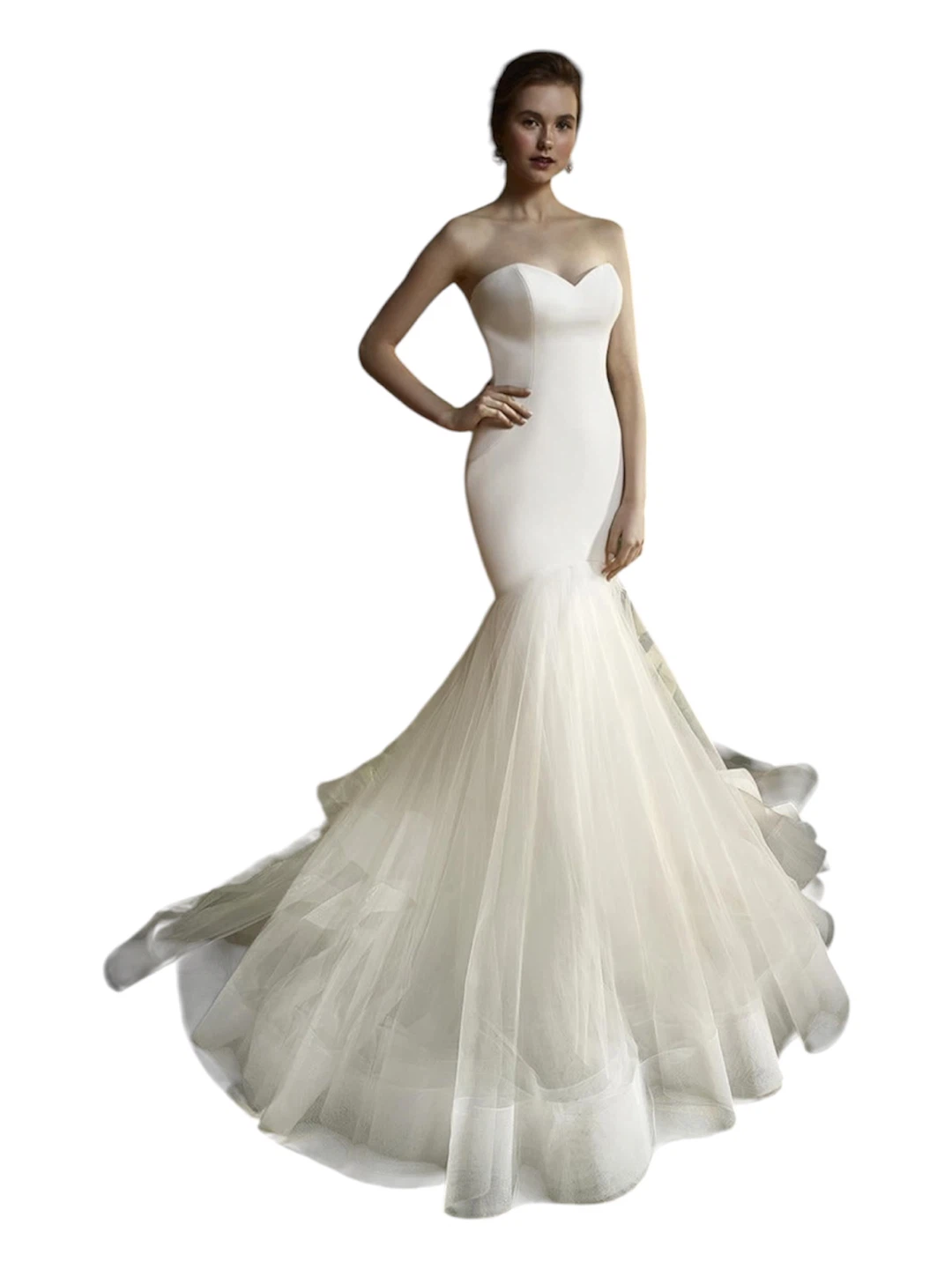 Enzoani "Katalina" Mermaid Wedding Dress Ivory Size 12