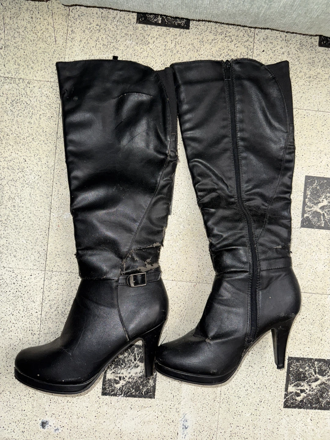 Black Knee-High Boots