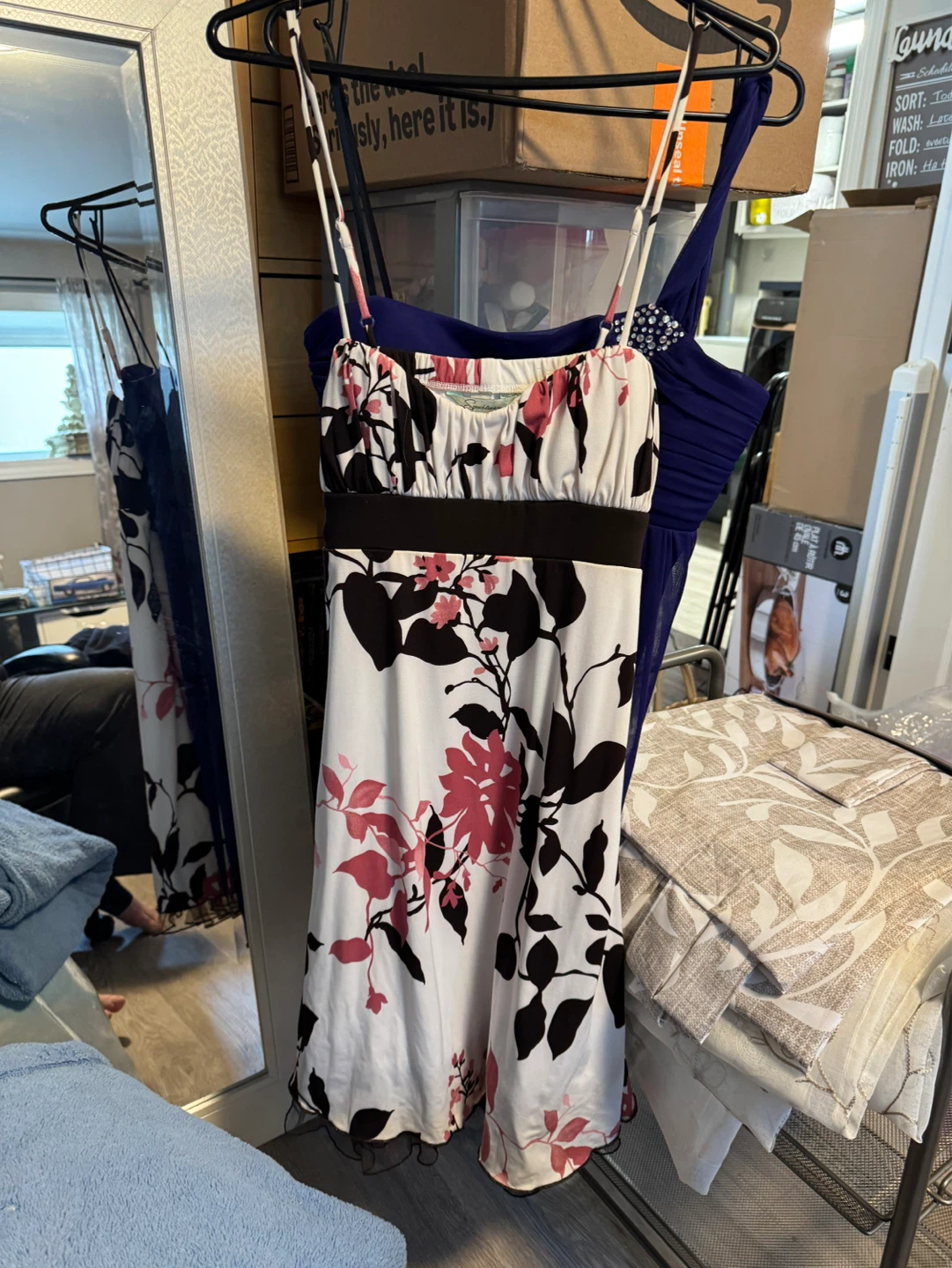 Women's Dresses - Purple, Black & Floral Print - photo 3