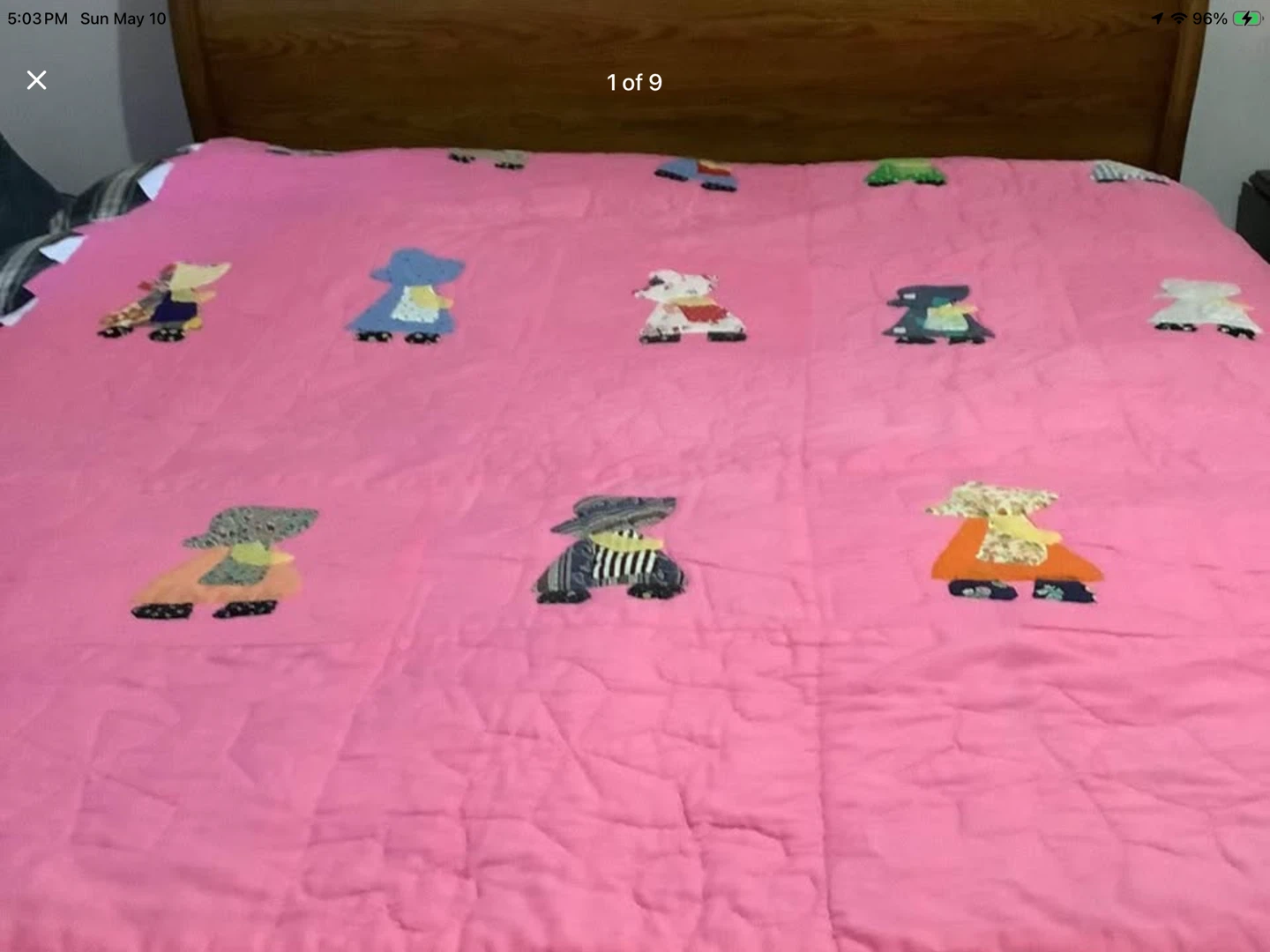 #2 Vt Hd Md Sun Bonnet Sue Double Size Quilt 🐞