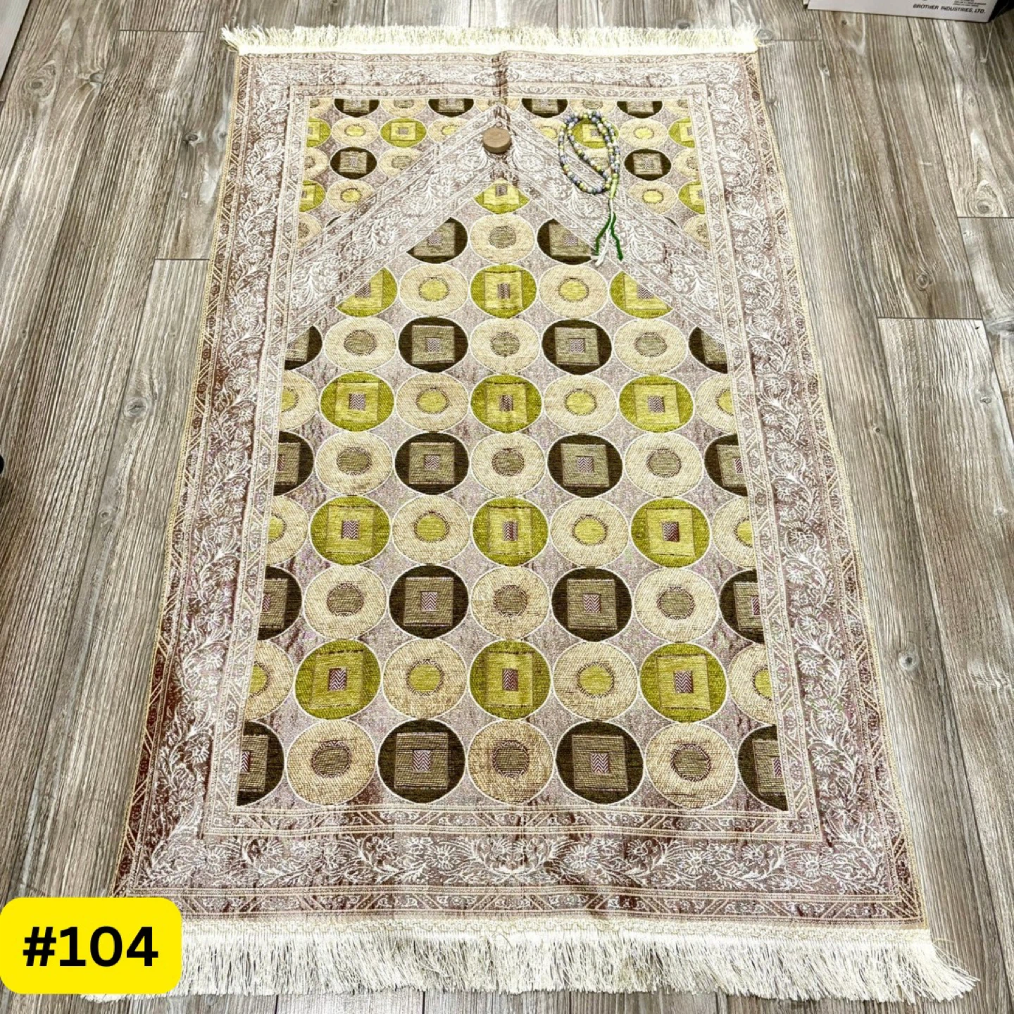 Islamic Prayer Mat with Tasbeeh and Karbala Turbah - photo 2