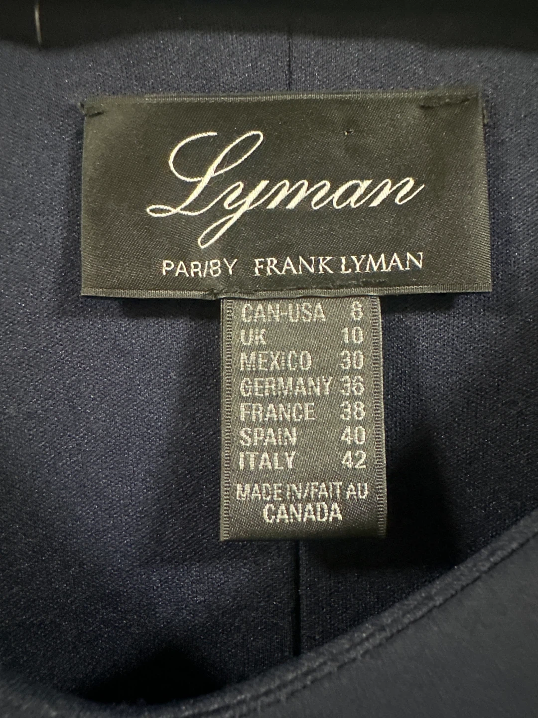 Frank Lyman Navy Chiffon Dress with Rhinestones - photo 4