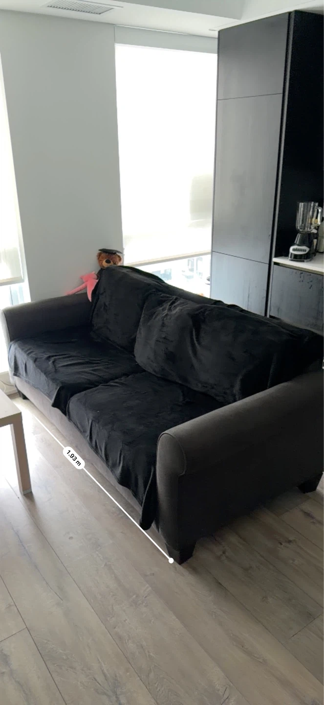 Dark Grey Sofa - 1.93m x 91cm - photo 3