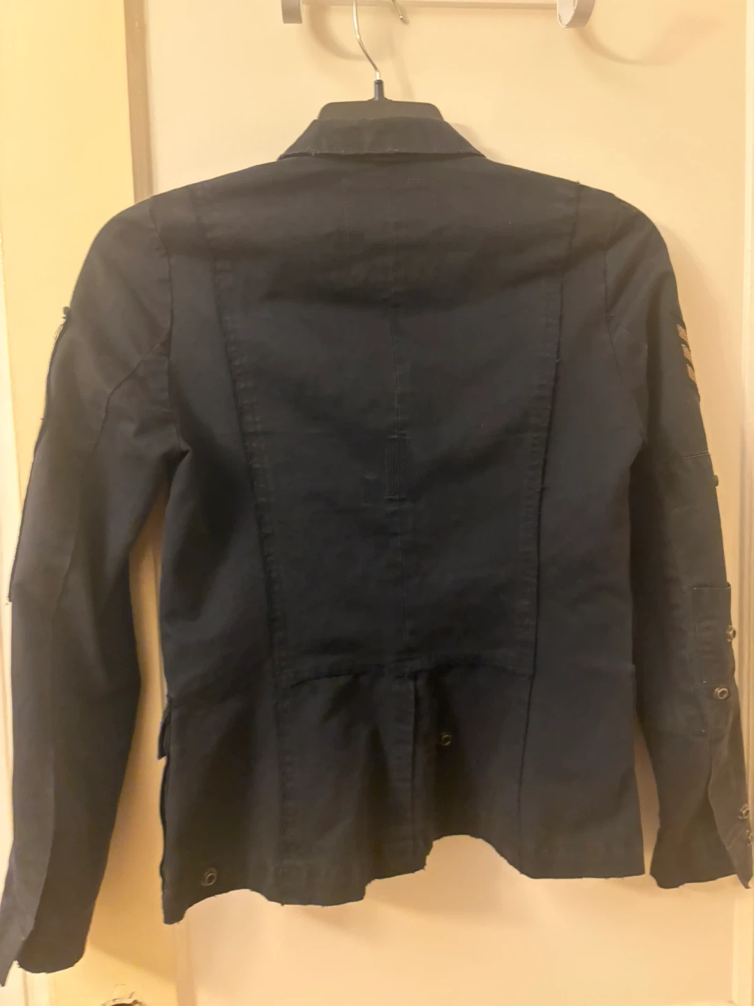 ZADIG & VOLTAIRE virginia grunge washed black military Jacket - photo 4