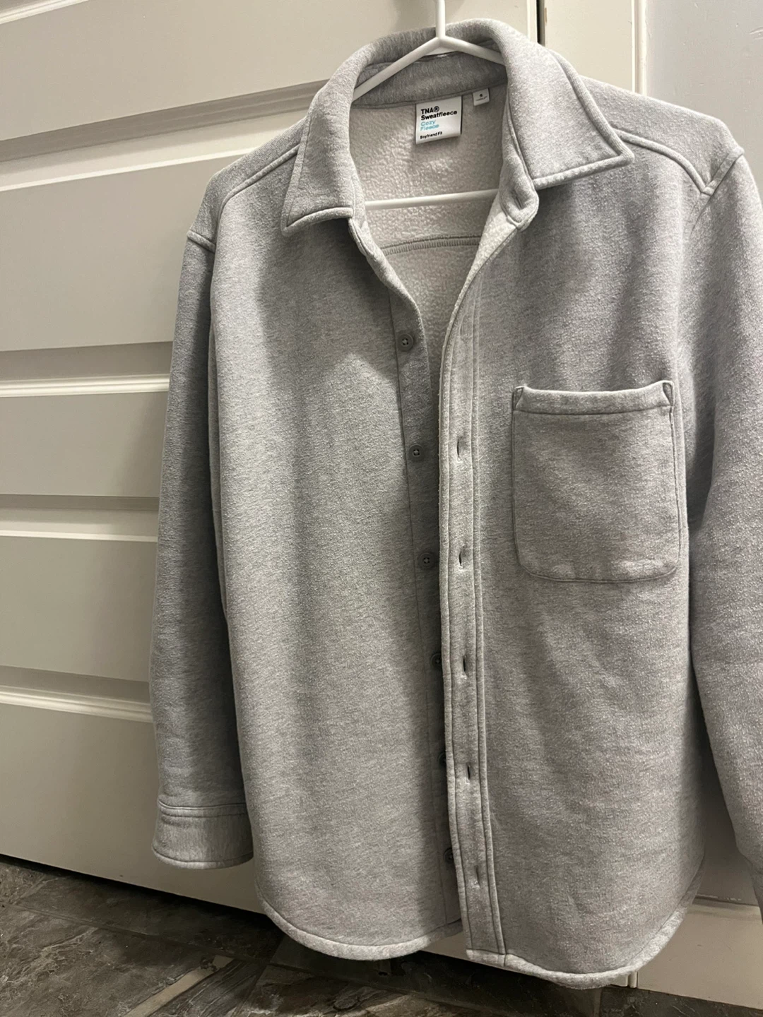 TNA Sweatfleece Boyfriend Fit Shirt Jacket