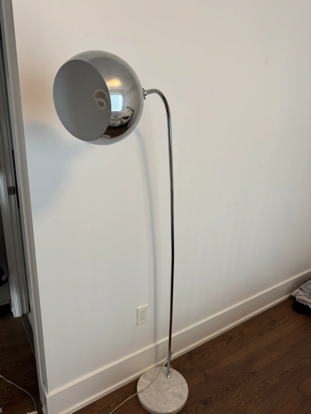 Arc Floor Lamp - Chrome Sphere Shade