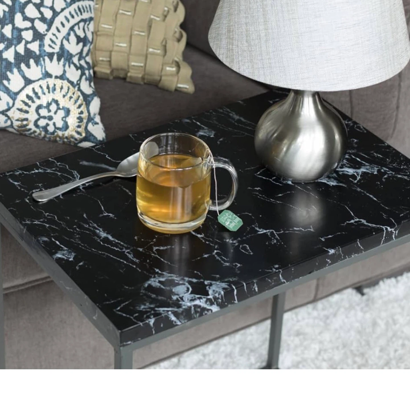 Marble /Granite Pattern Black or White Wallpaper Rolls - photo 2