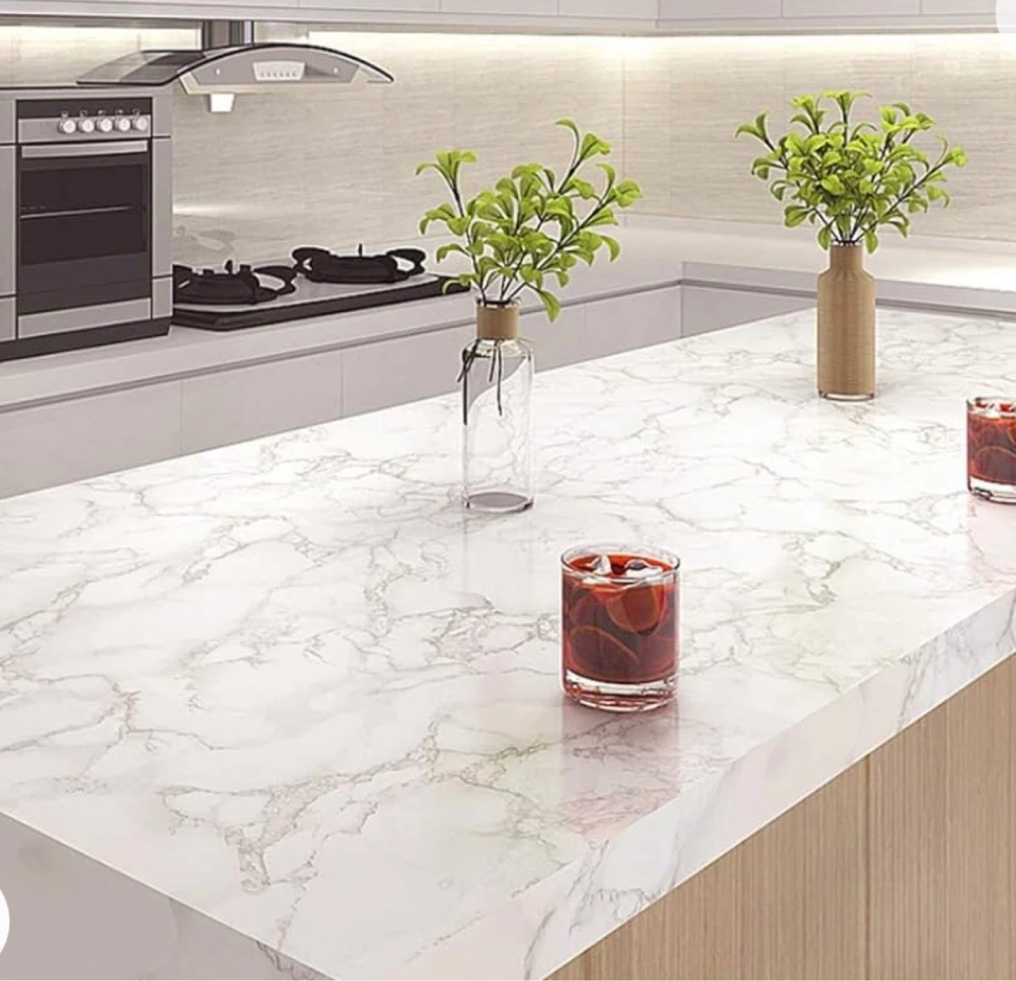 Marble /Granite Pattern Black or White Wallpaper Rolls - photo 4