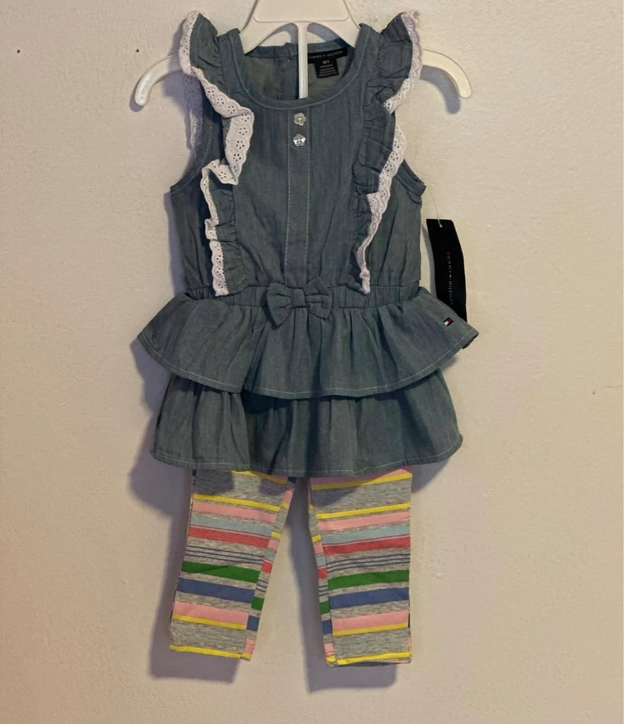 GIRLS 2PC LEGGINGS SUITE (SIZES:12 & 18 MONTHS