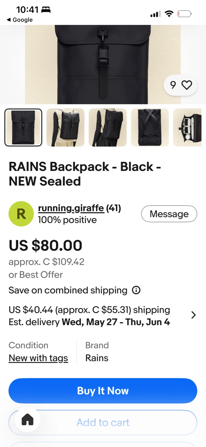 RAINS Backpack - Brown and Black - photo 4