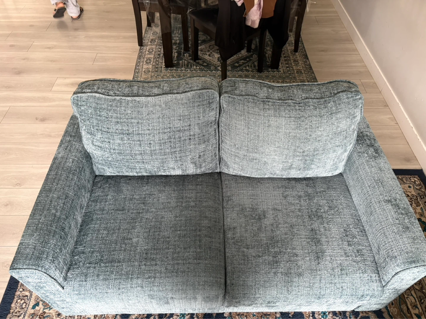 Teal Blue 3 and 2 Seater Sofa - photo 5