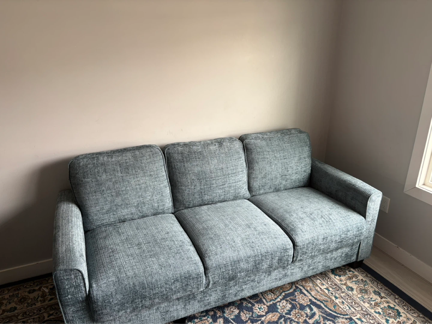 Teal Blue 3 and 2 Seater Sofa - photo 2