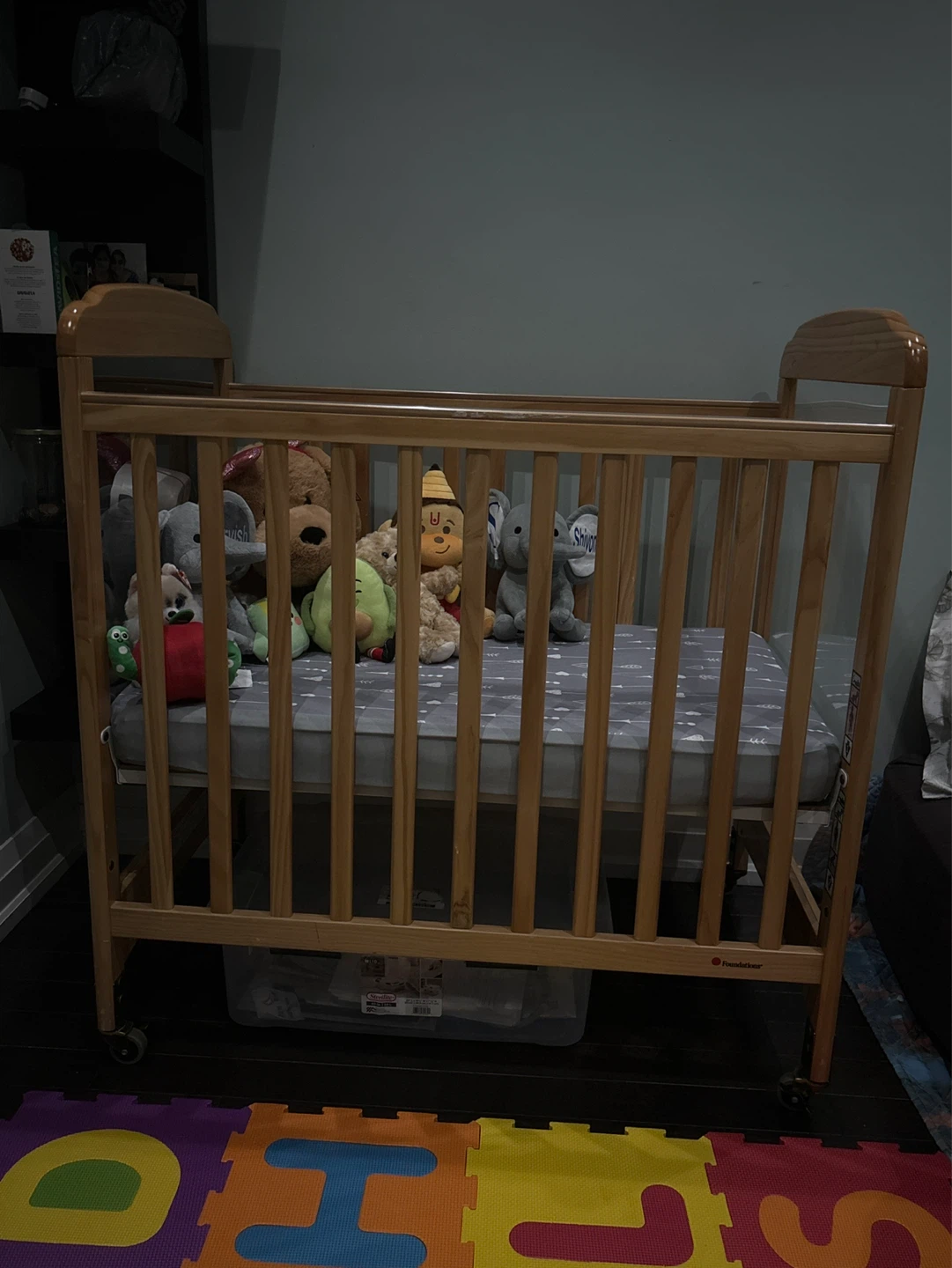 Two Wooden Baby Crib with wheels