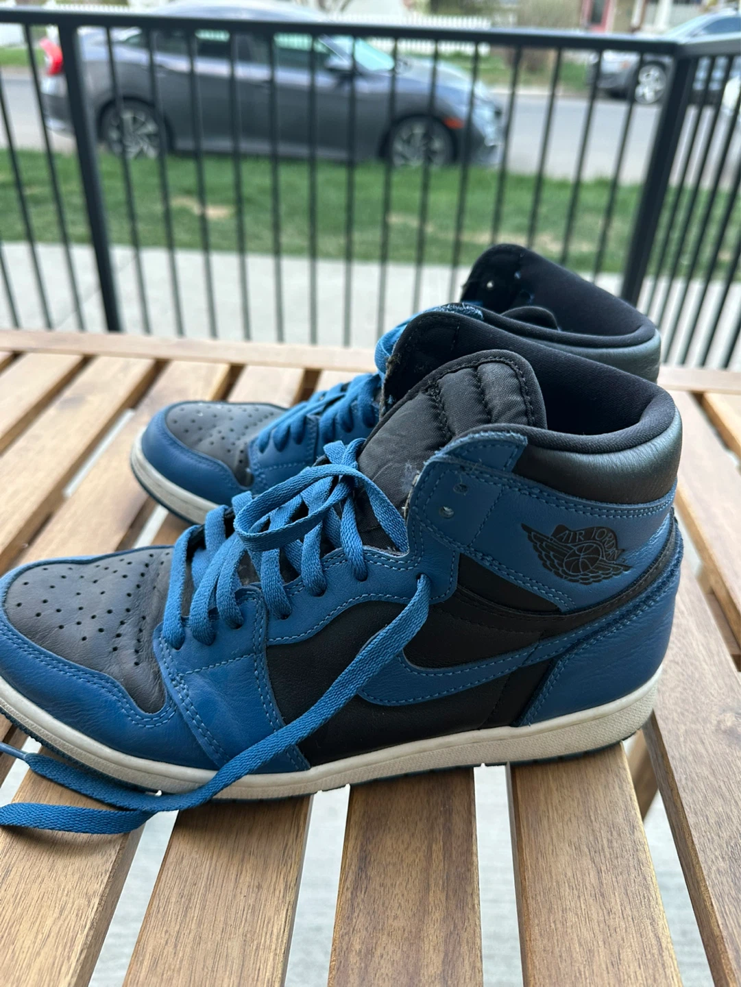 Air Jordan 1 Mid SE Blue Black Men's Size 10 - photo 4