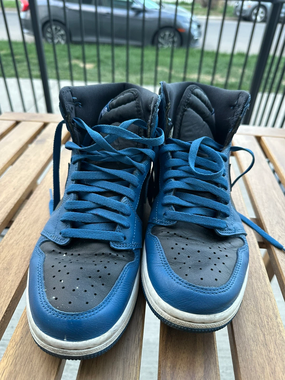 Air Jordan 1 Mid SE Blue Black Men's Size 10