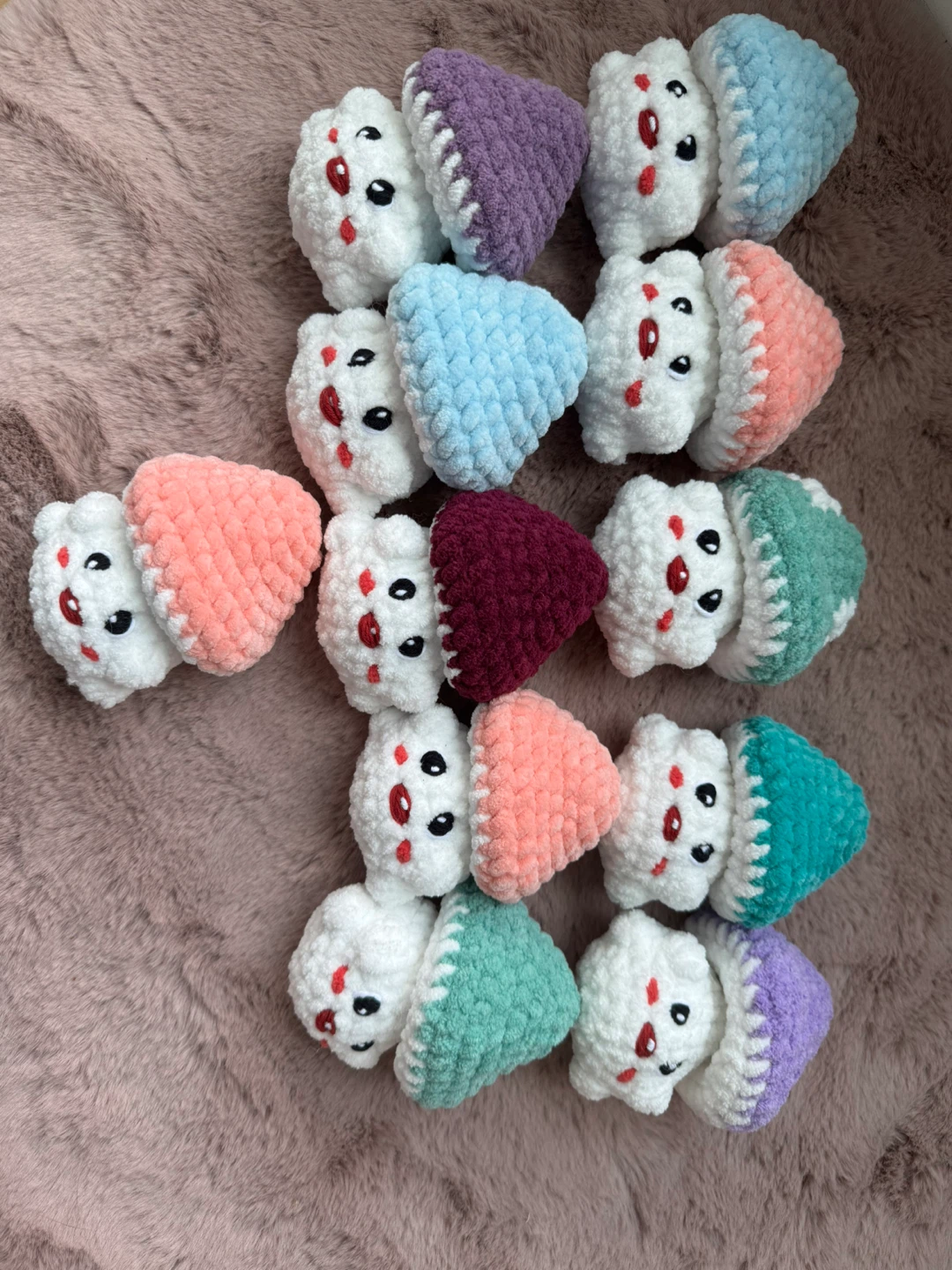 Handmade Crochet Amigurumi Mushrooms