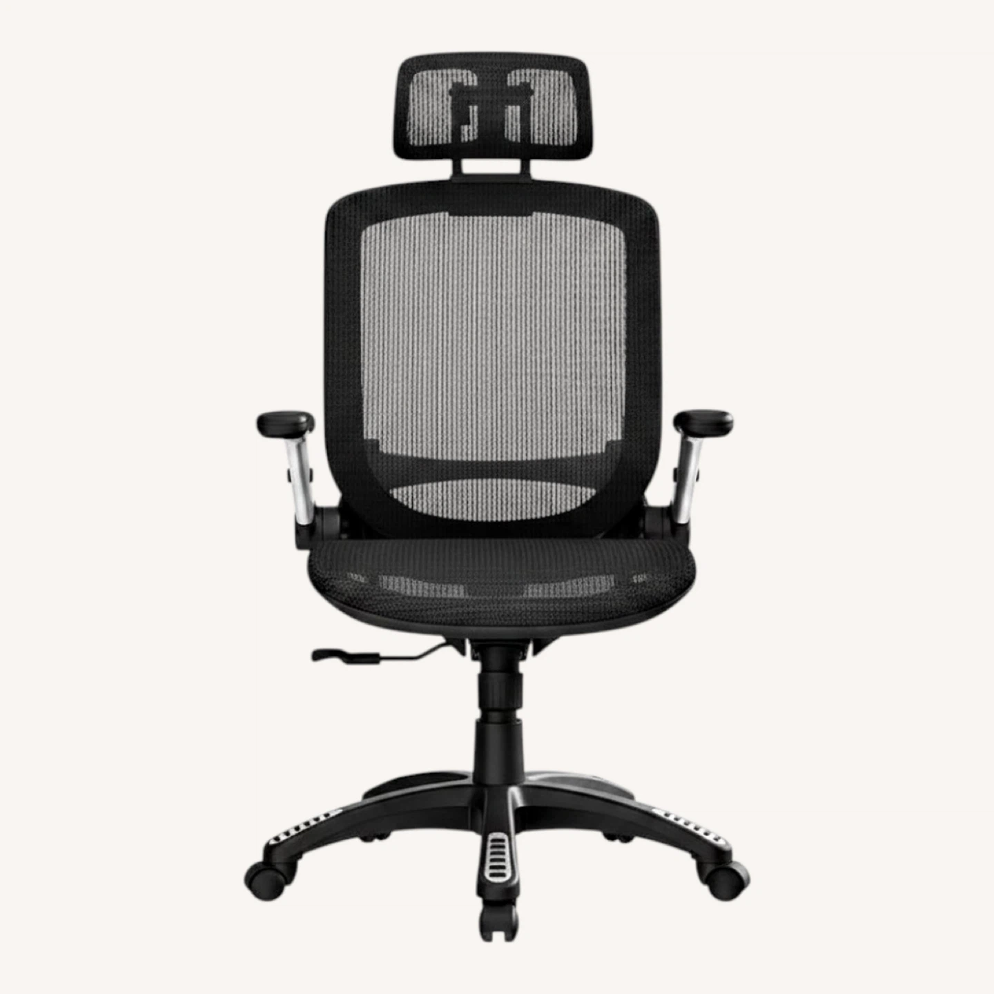 Black Ergonomic Mesh Office Chair with Headrest