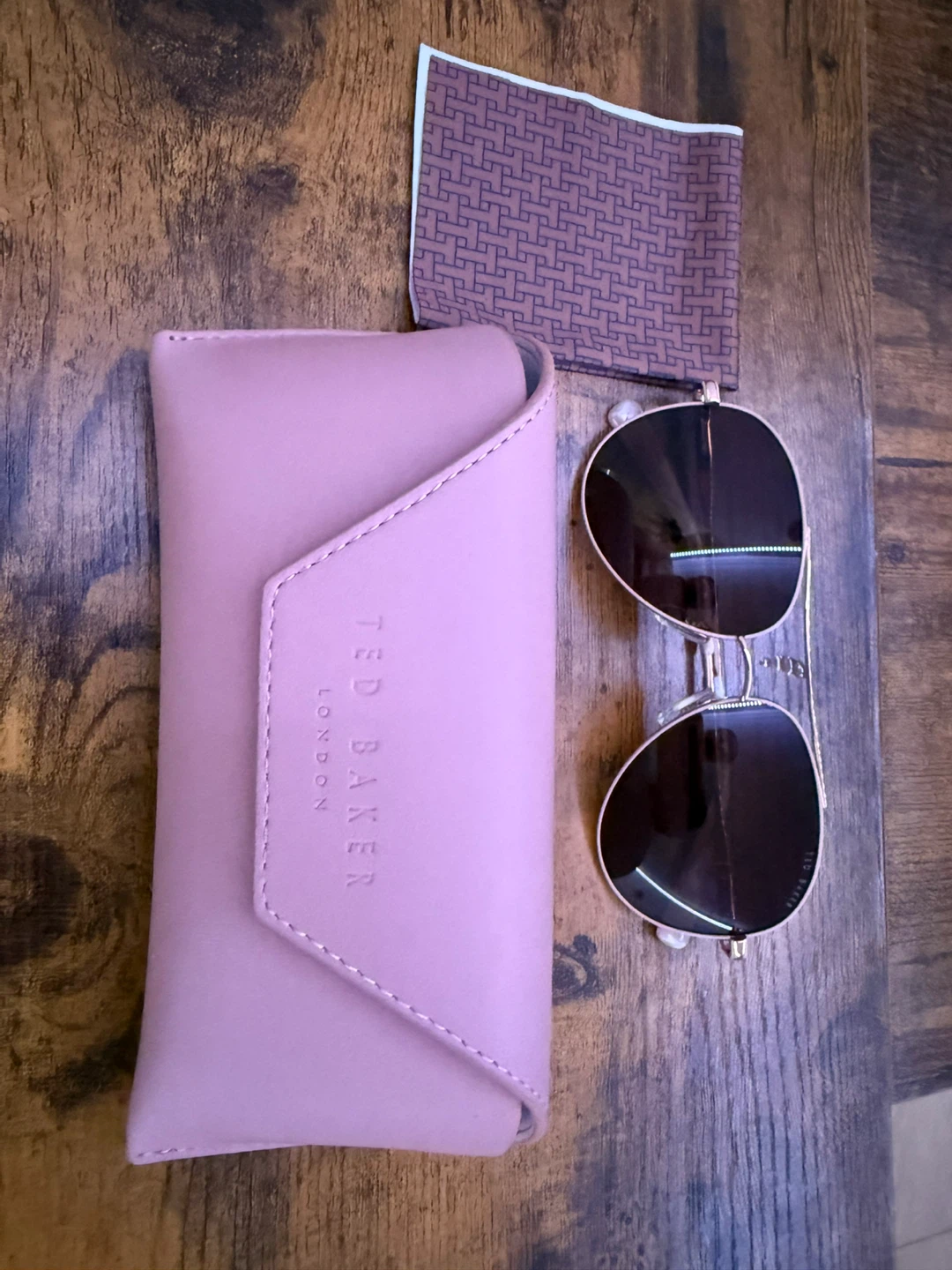 Ted Baker London Polarized Sunglasses with Case & Lens Cloth