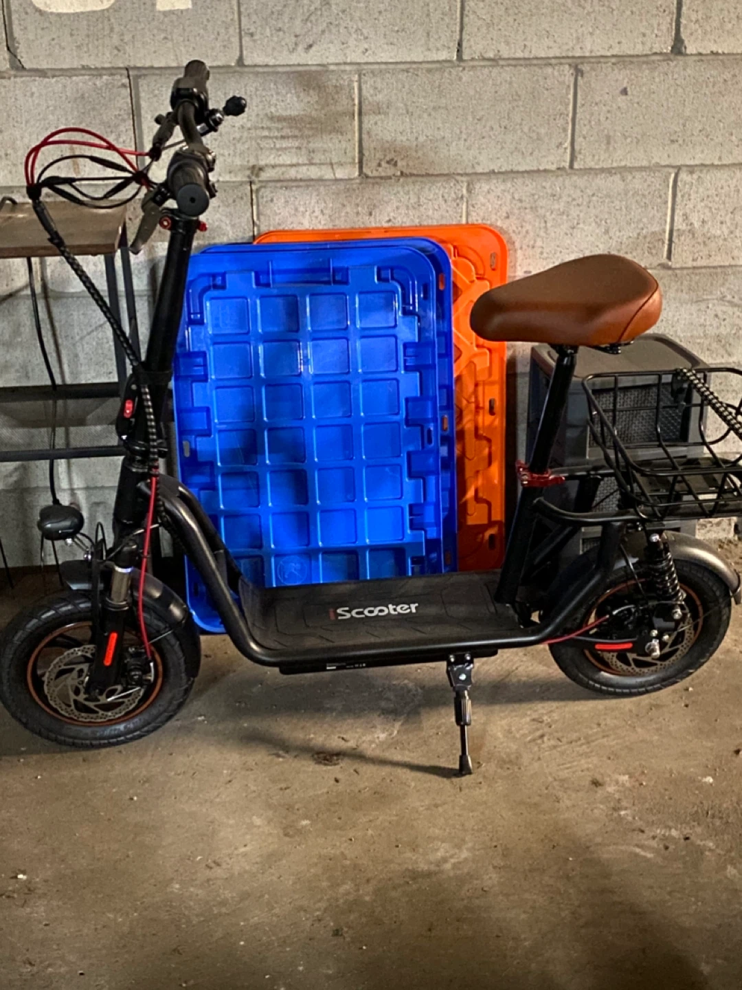 Electric Scooter with Seat and Basket - photo 2