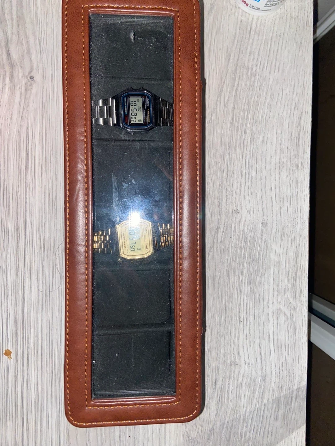 Brown Leather Watch Display Case - photo 3