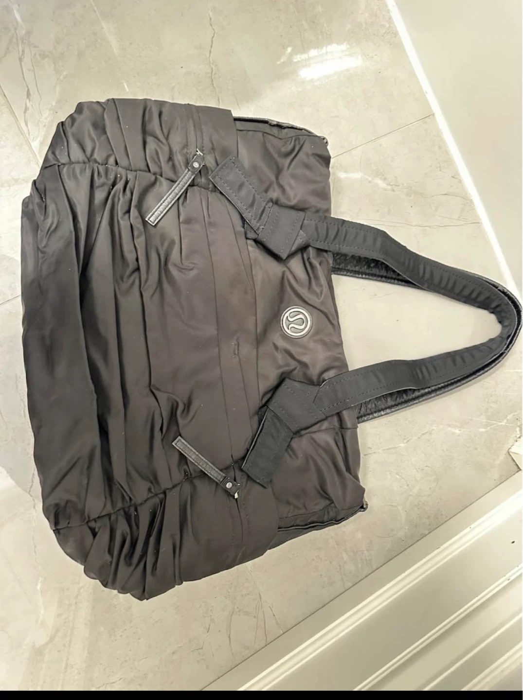 Lululemon Black Diaper Bag