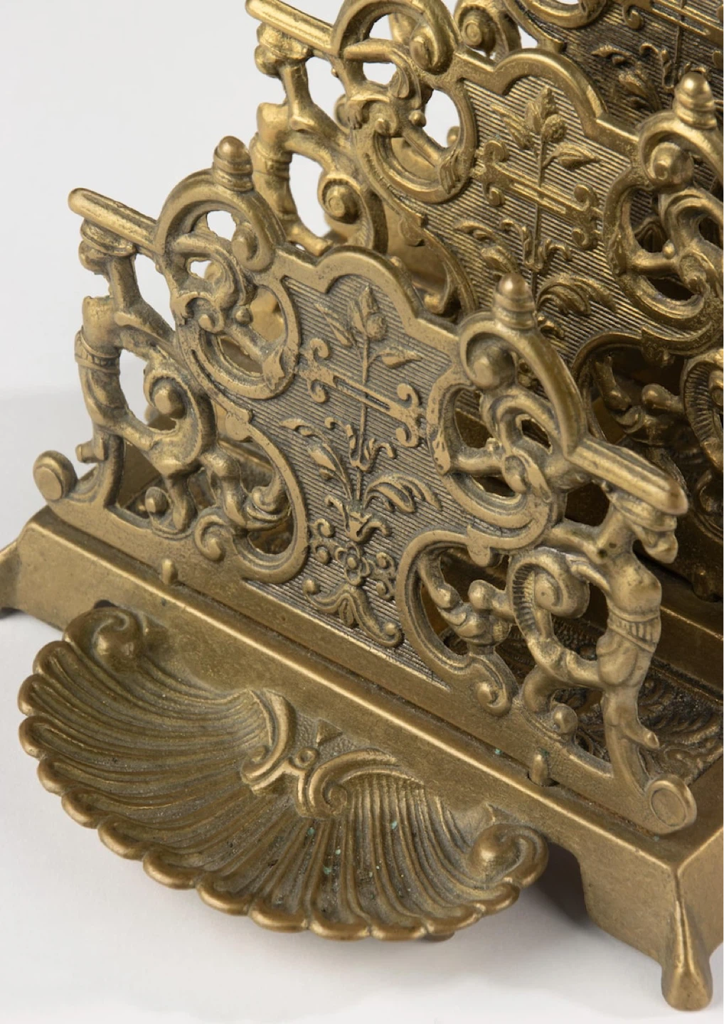 Antique Bronze Letter Rack Holder - photo 5