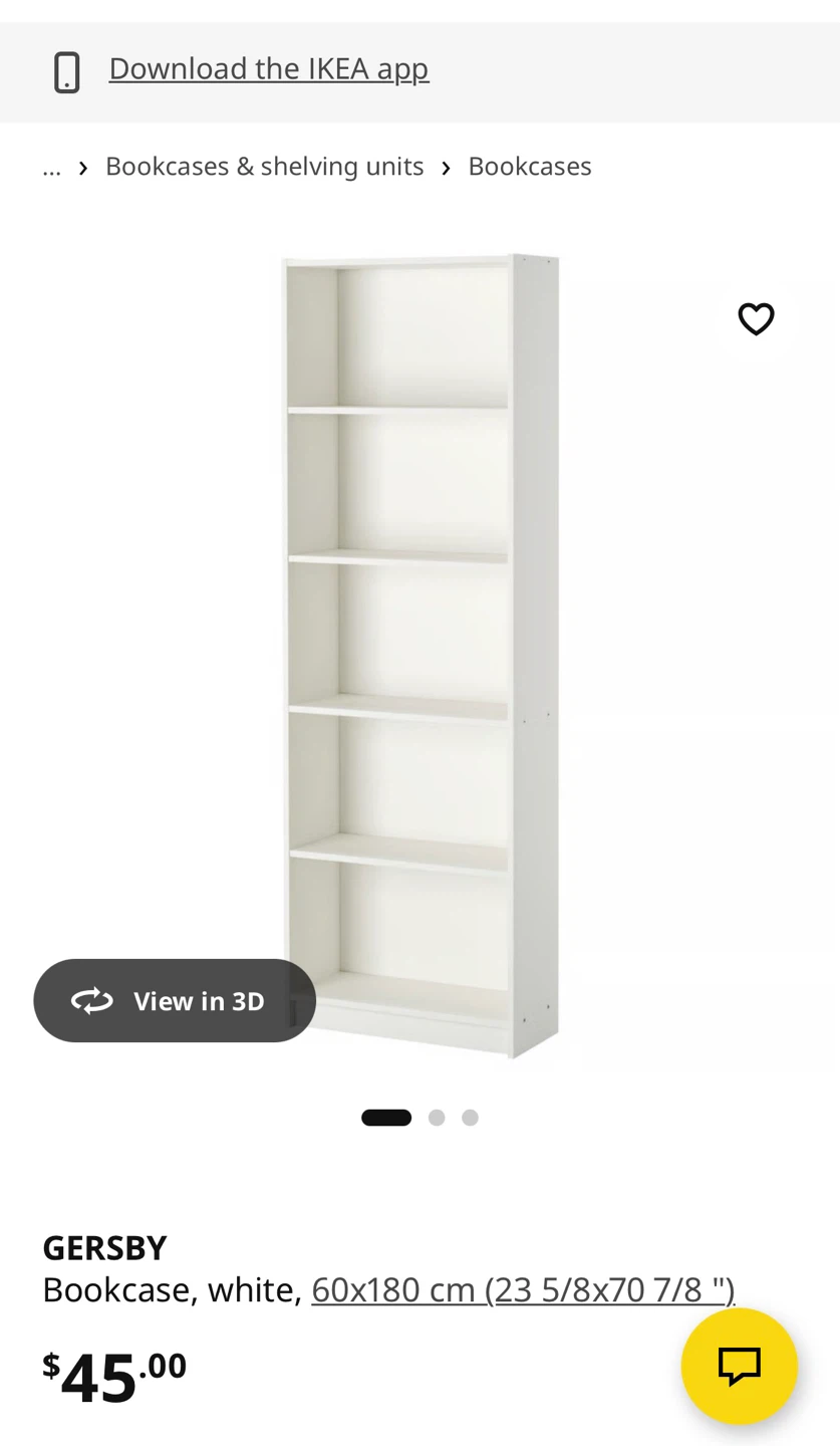 IKEA GERSBY Bookcase - White - photo 3
