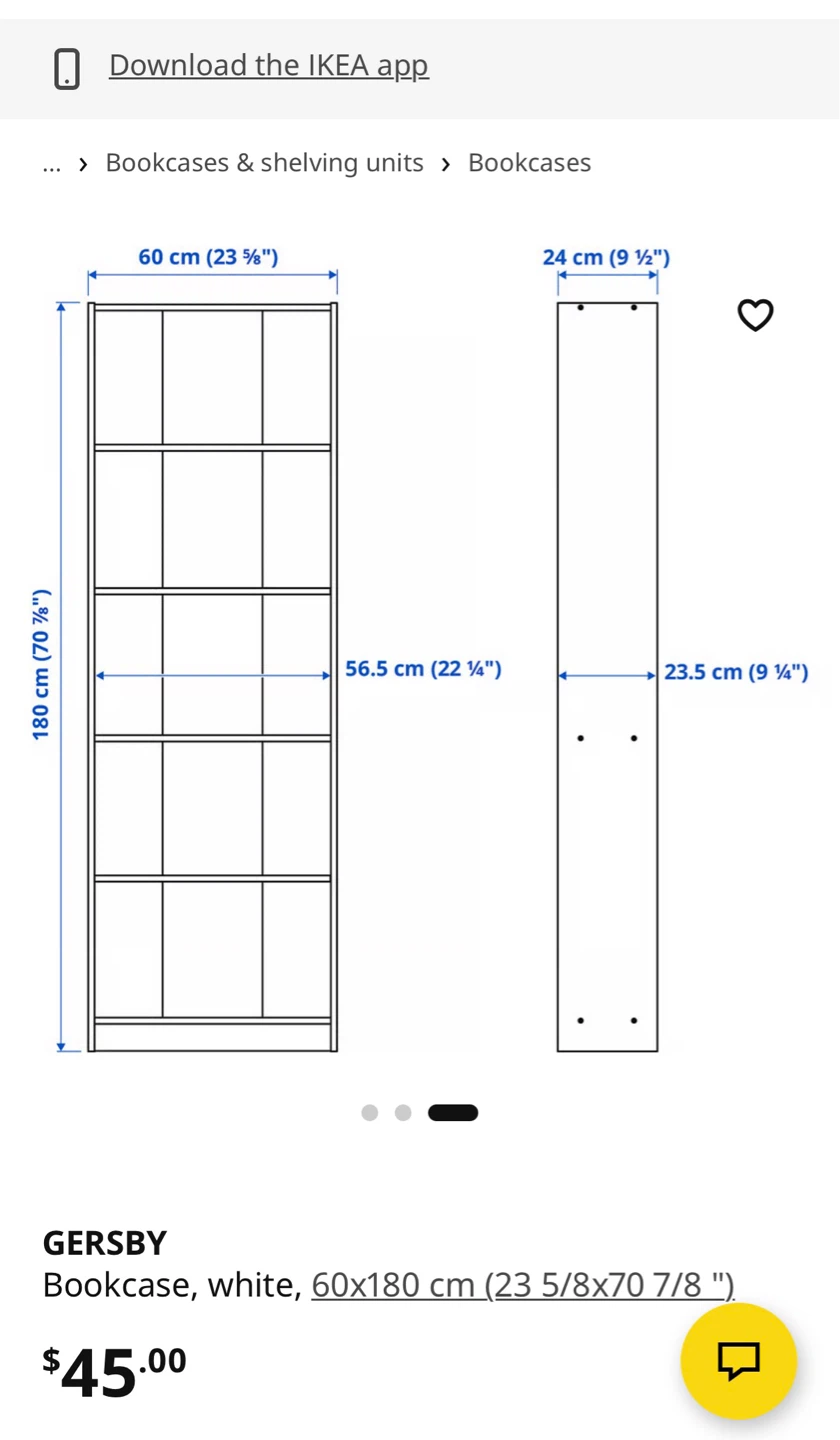 IKEA GERSBY Bookcase - White - photo 5
