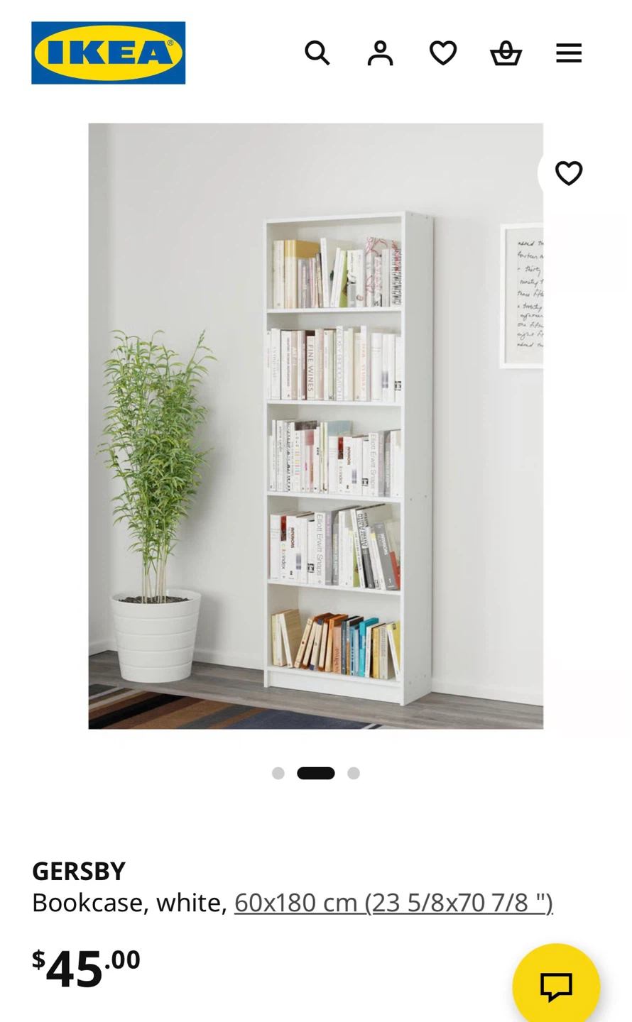 IKEA GERSBY Bookcase - White - photo 4