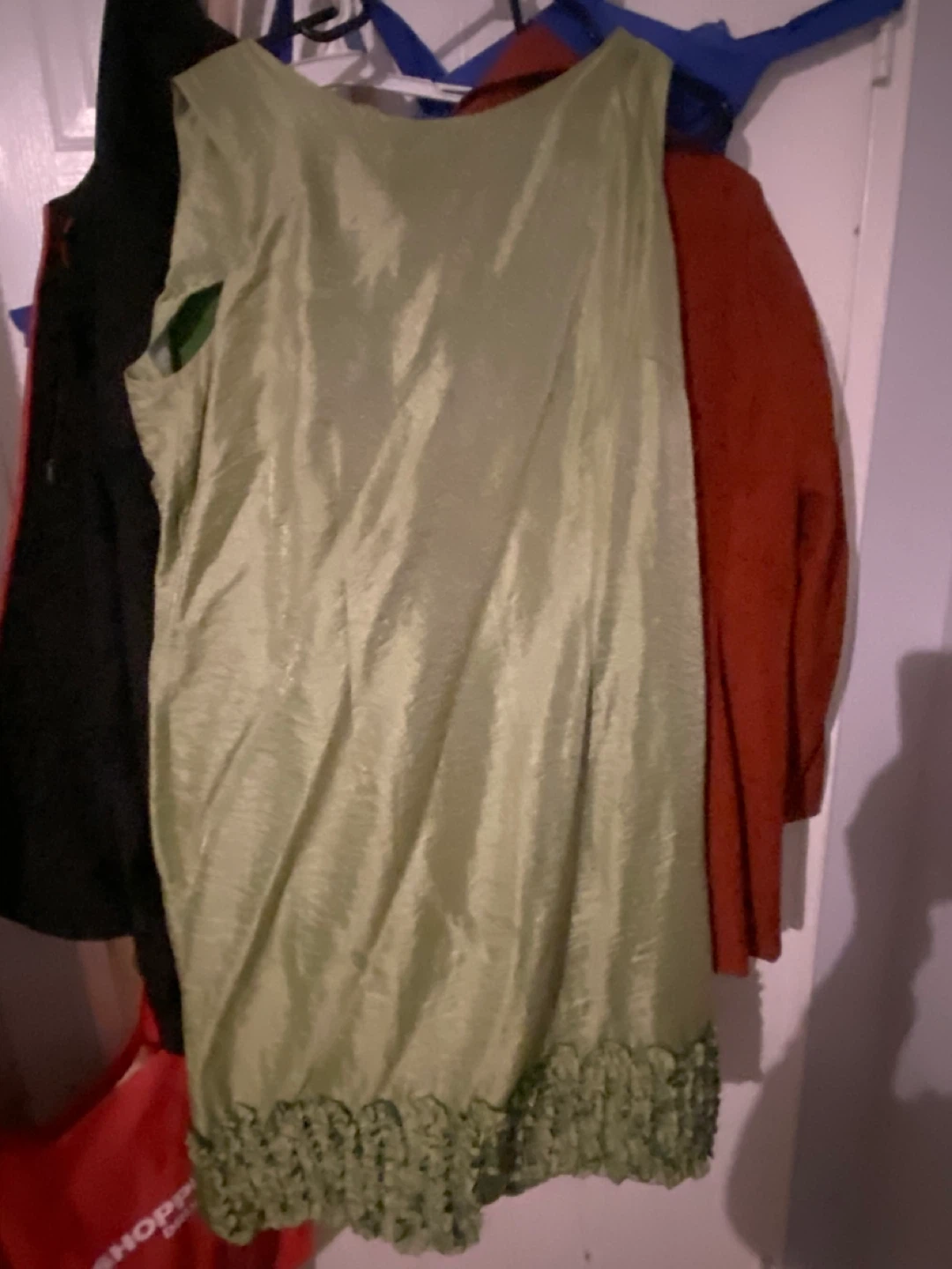Light Green Sleeveless Dress with Ruffled Hem