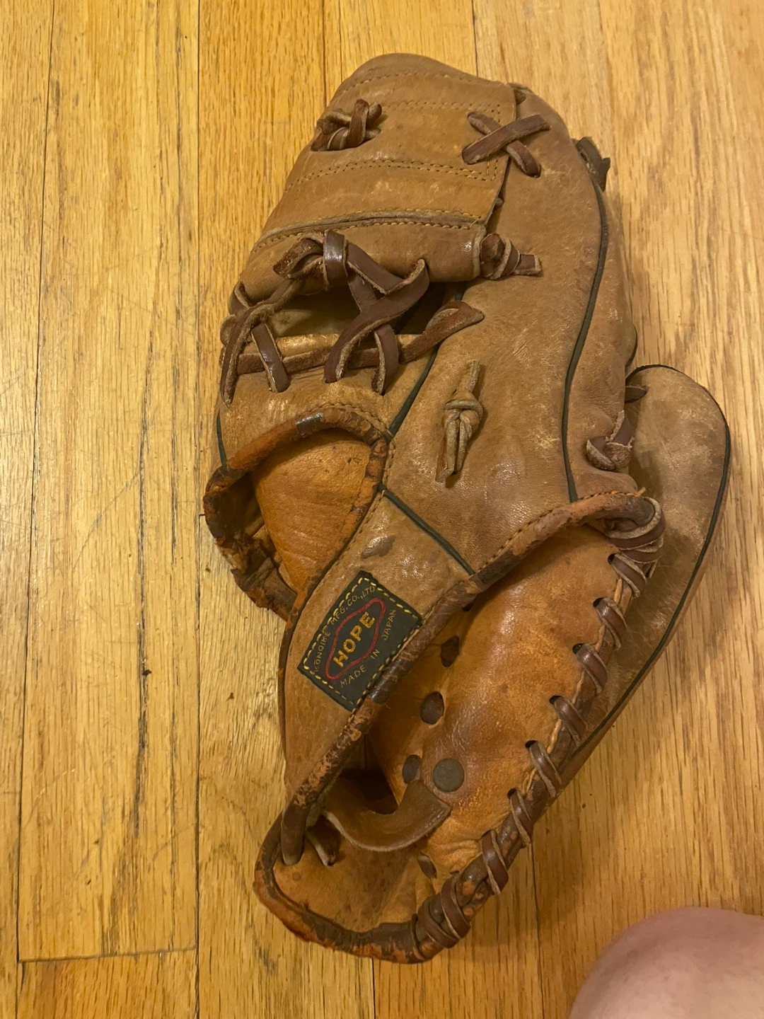 Used Brown Leather Baseball Glove - photo 3
